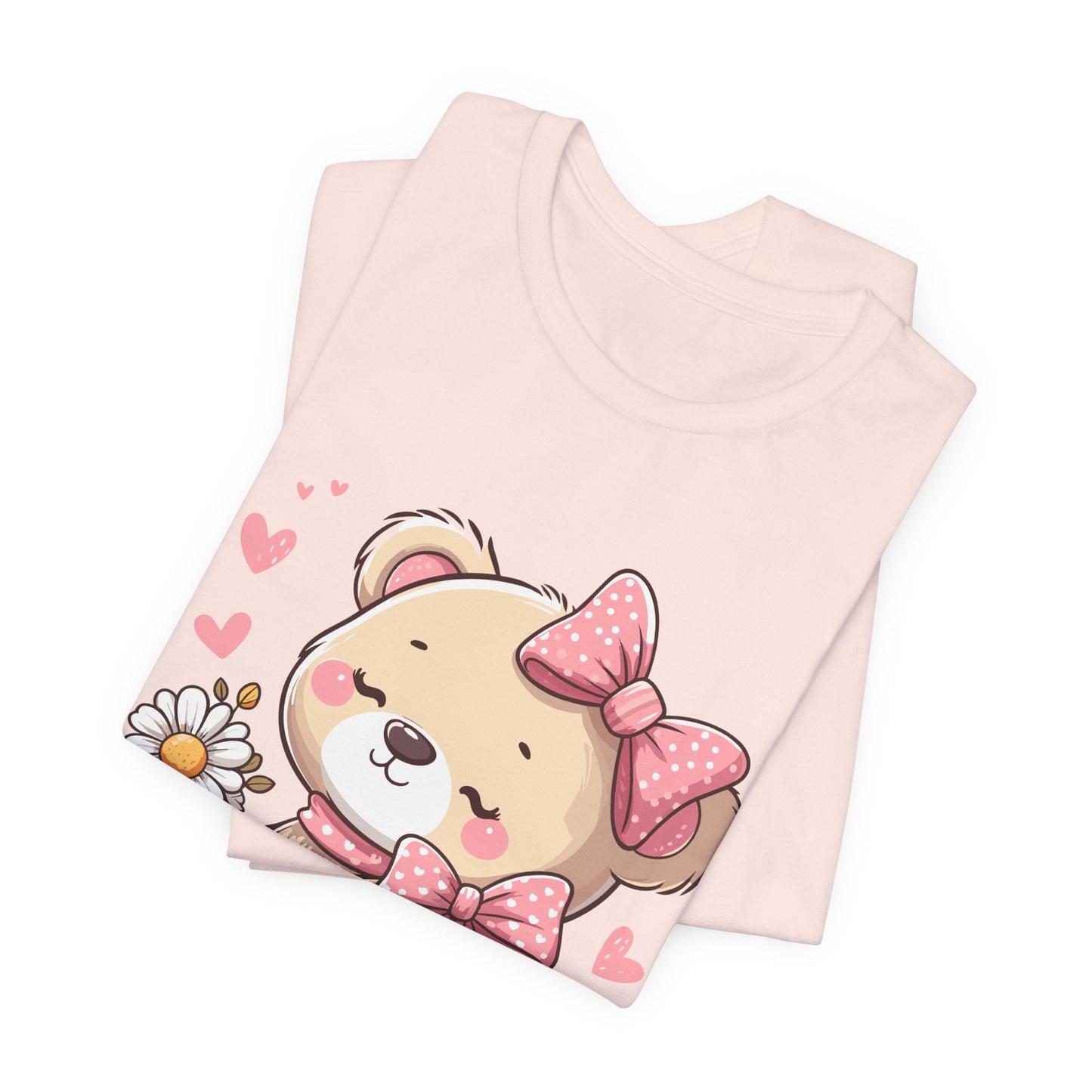 Coquette Teddy Bear Aesthetic Unisex Jersey Short Sleeve Tee - Bebe Buchi