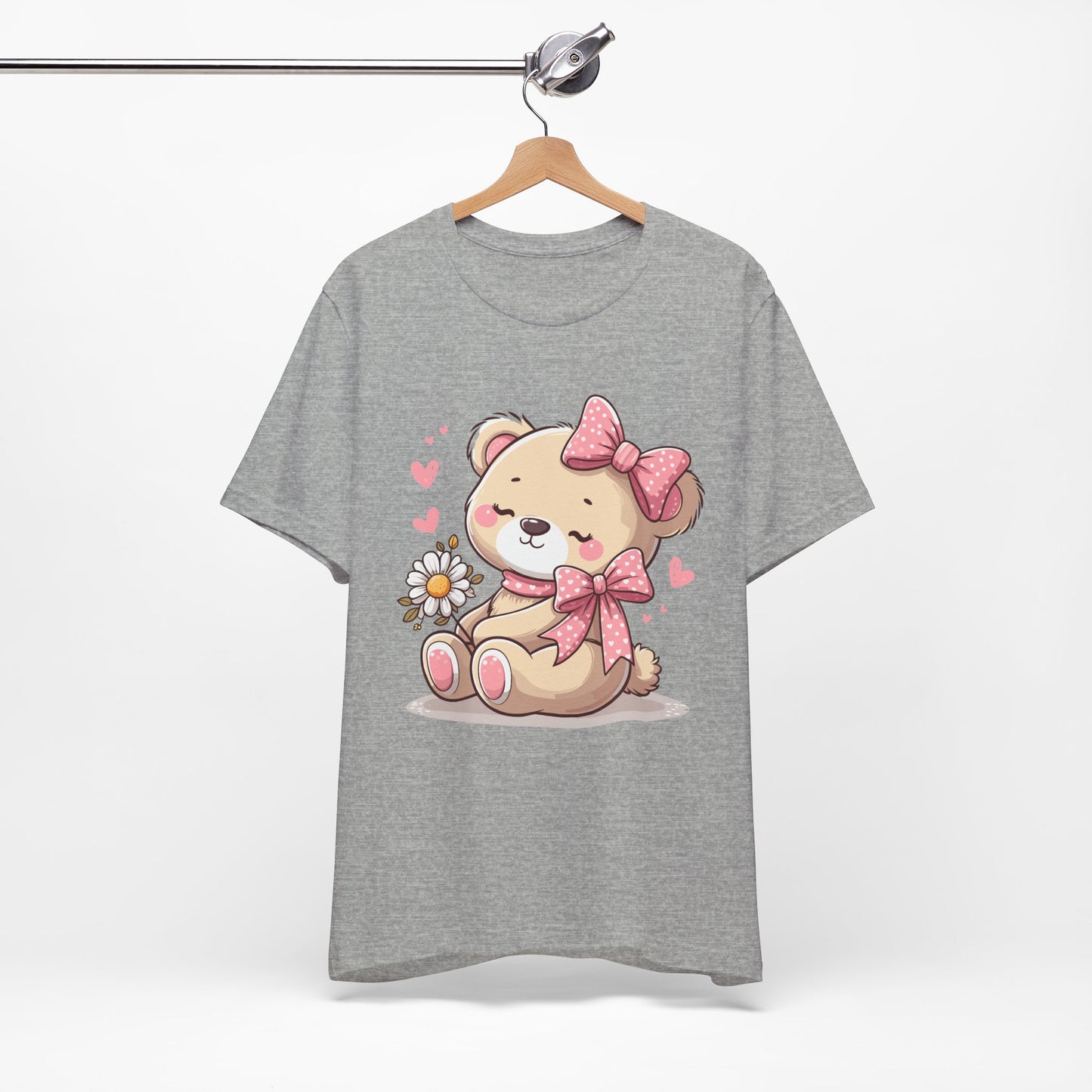 Coquette Teddy Bear Aesthetic Unisex Jersey Short Sleeve Tee - Bebe Buchi