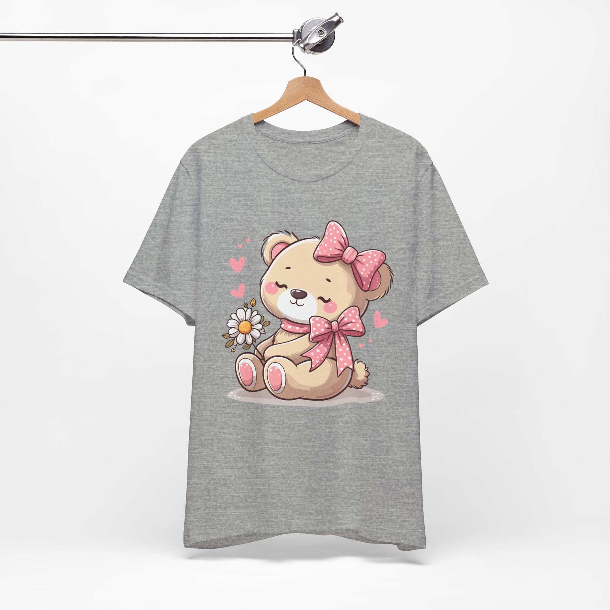 Coquette Teddy Bear Aesthetic Unisex Jersey Short Sleeve Tee - Bebe Buchi