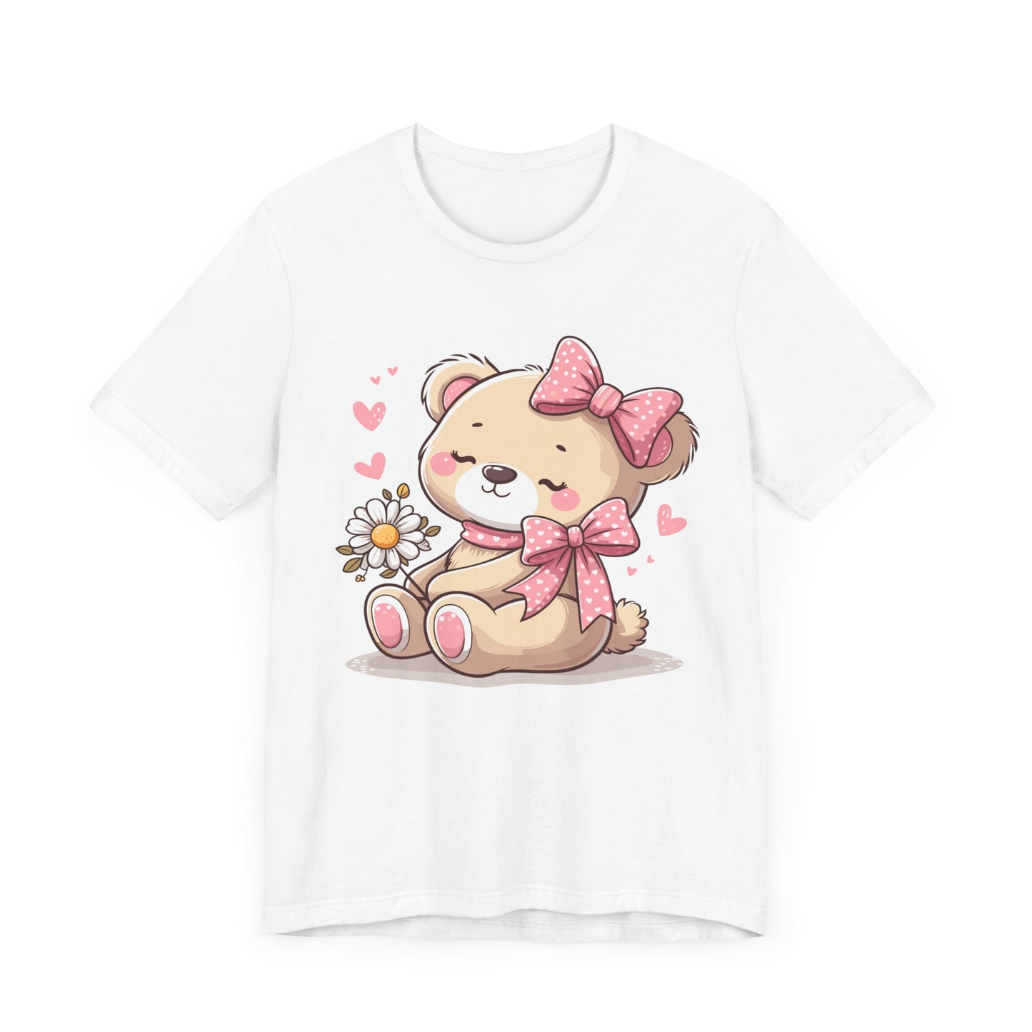 Coquette Teddy Bear Aesthetic Unisex Jersey Short Sleeve Tee - Bebe Buchi