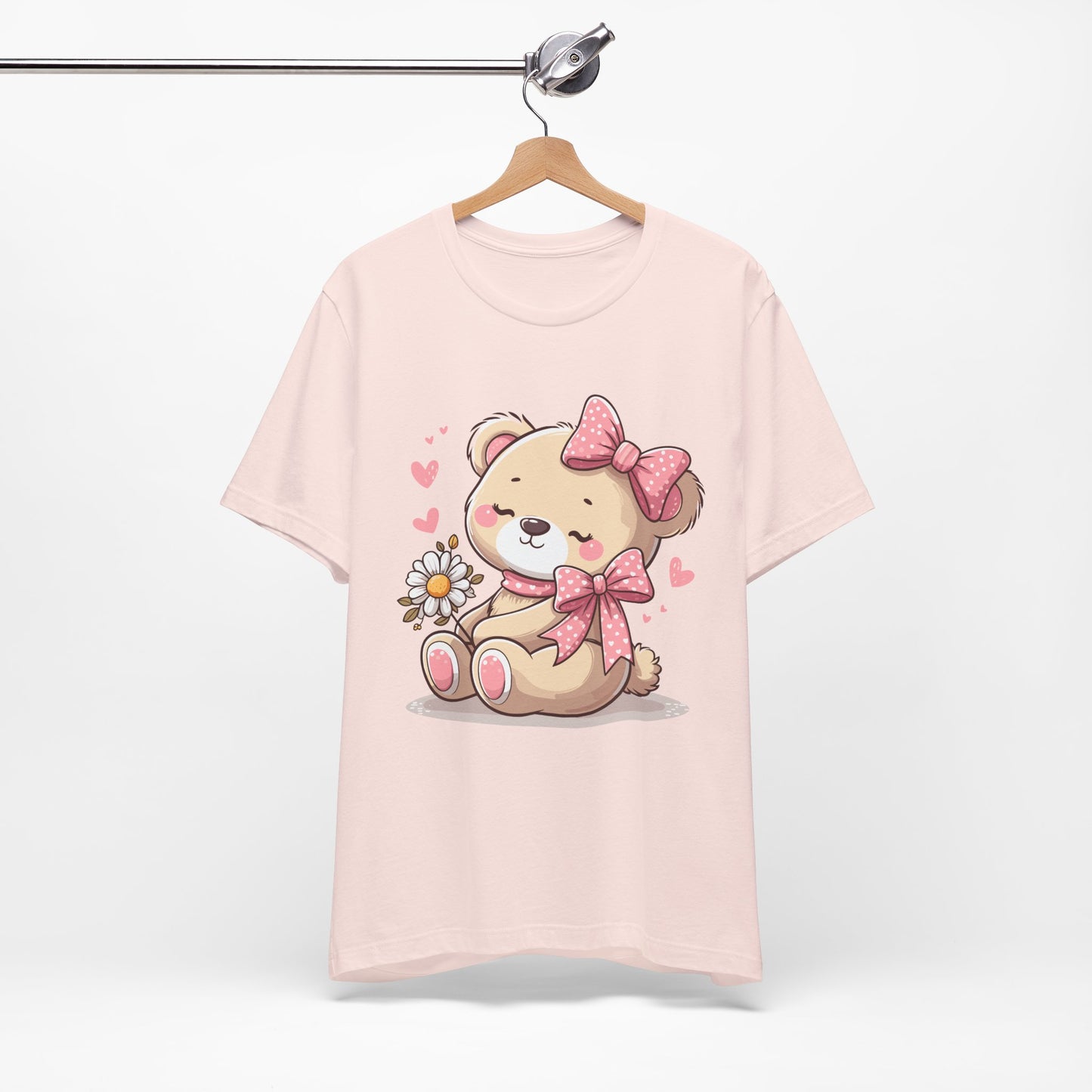 Coquette Teddy Bear Aesthetic Unisex Jersey Short Sleeve Tee - Bebe Buchi