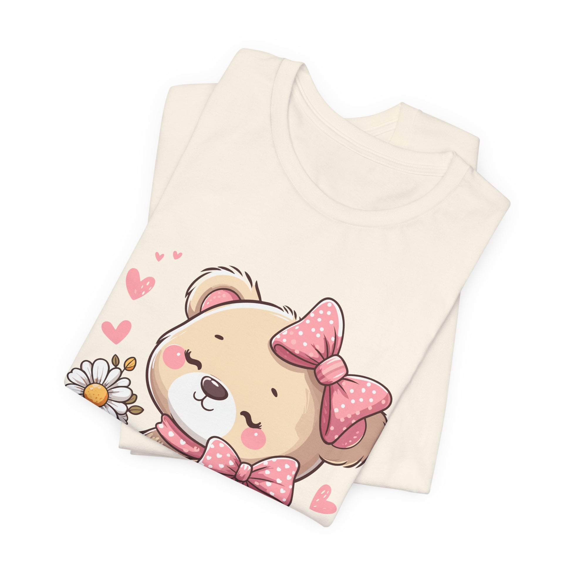 Coquette Teddy Bear Aesthetic Unisex Jersey Short Sleeve Tee - Bebe Buchi