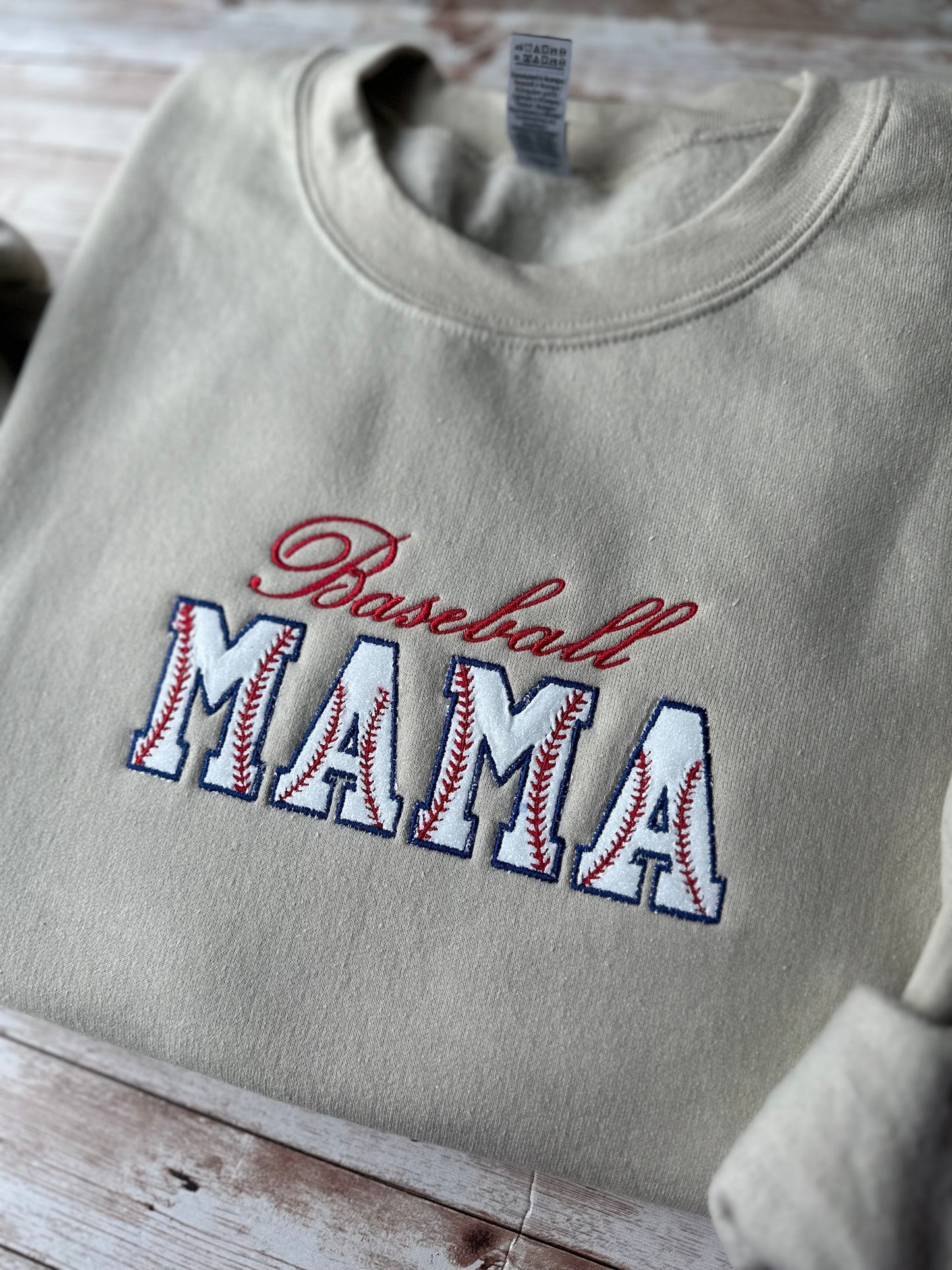 Baseball Mama Embroidered Sweatshirt - Bebe Buchi