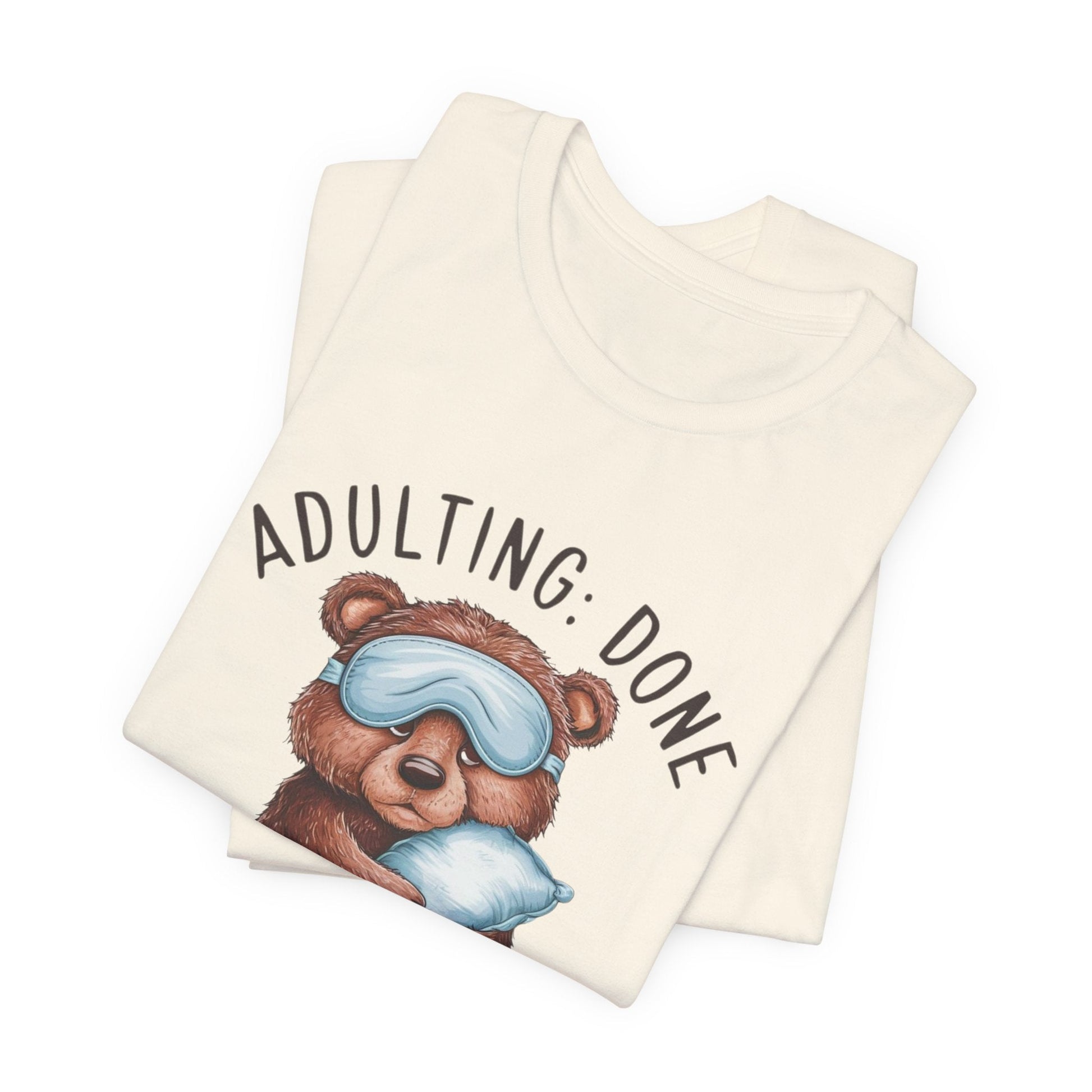 Adulting Funny T - Shirt Silly Meme Tee Mental Health Goofy Y2K Shirt Trendy Cartoon Vintage ADHD Funny Shirts - Bebe Buchi