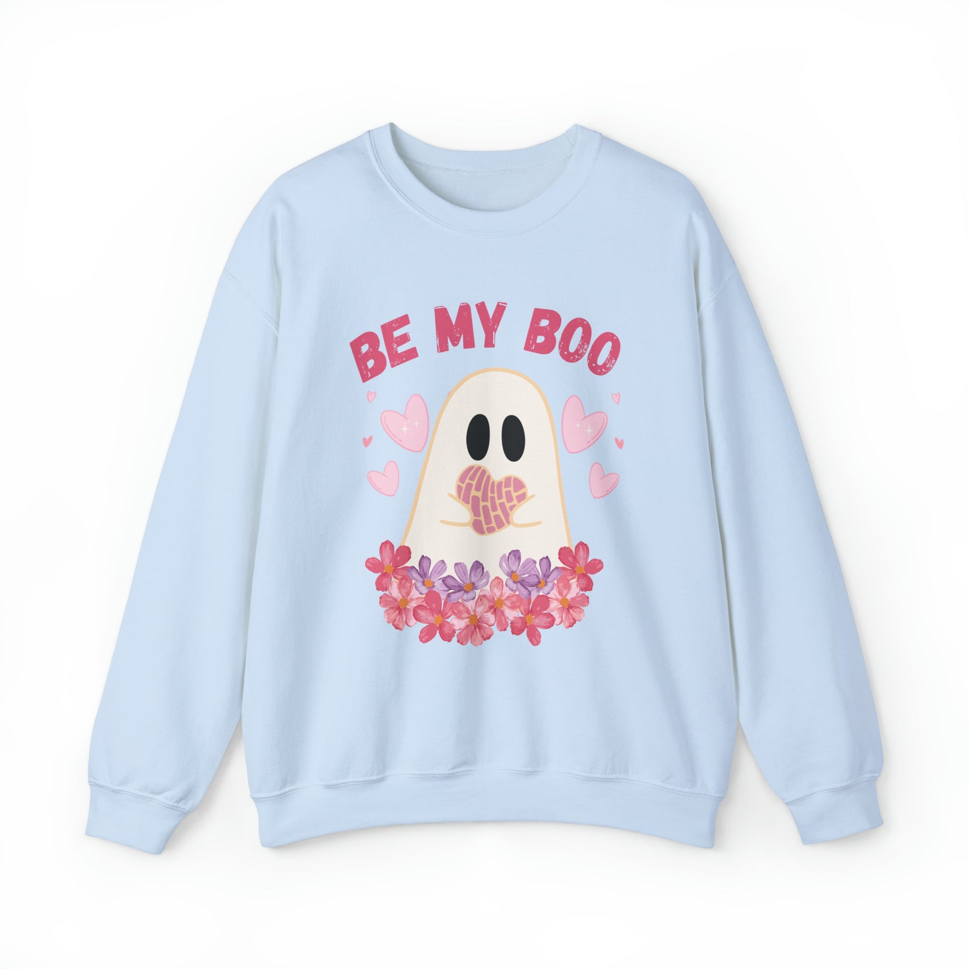 Be My Boo Sweatshirt, Ghost Sweater, Valentines Day Hoodie, XOXO Sweatshirt, Women Valentines Day Sweatshirt, Heart Sweatshirt, Pan Dulce - Bebe Buchi