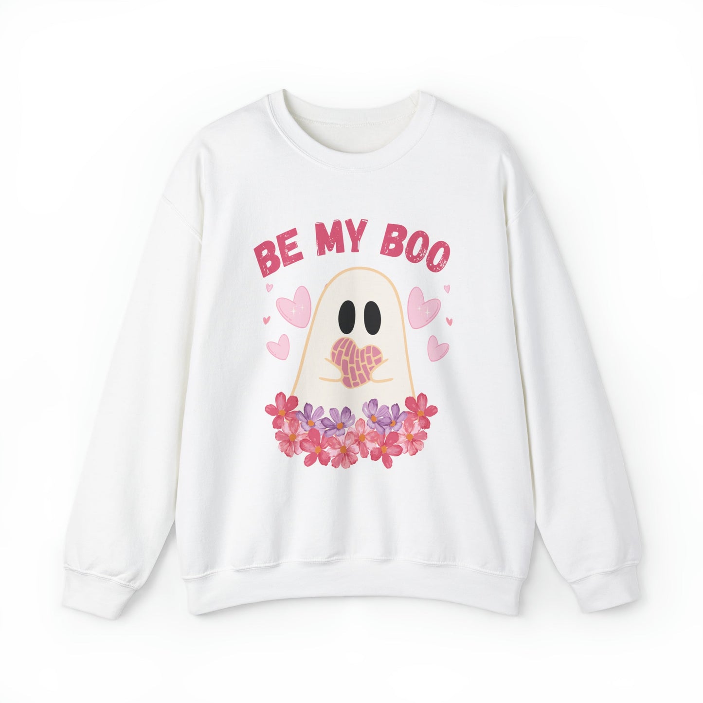 Be My Boo Sweatshirt, Ghost Sweater, Valentines Day Hoodie, XOXO Sweatshirt, Women Valentines Day Sweatshirt, Heart Sweatshirt, Pan Dulce - Bebe Buchi