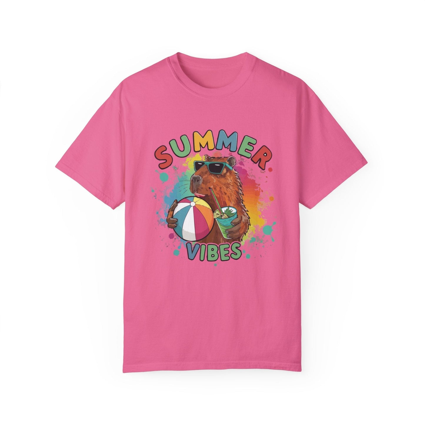 Capybara Shirt Summer Vibes for Yoga Instructor Top T - shirt - Bebe Buchi