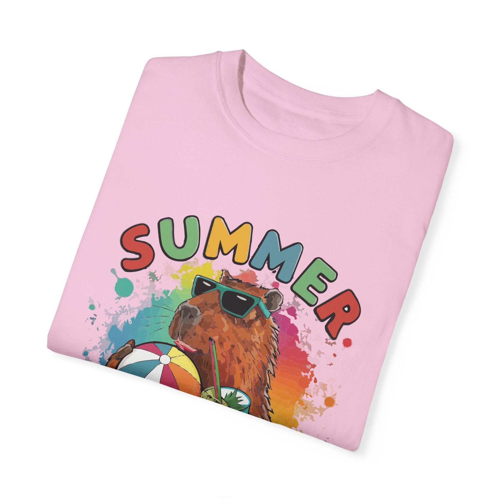 Capybara Shirt Summer Vibes for Yoga Instructor Top T - shirt - Bebe Buchi