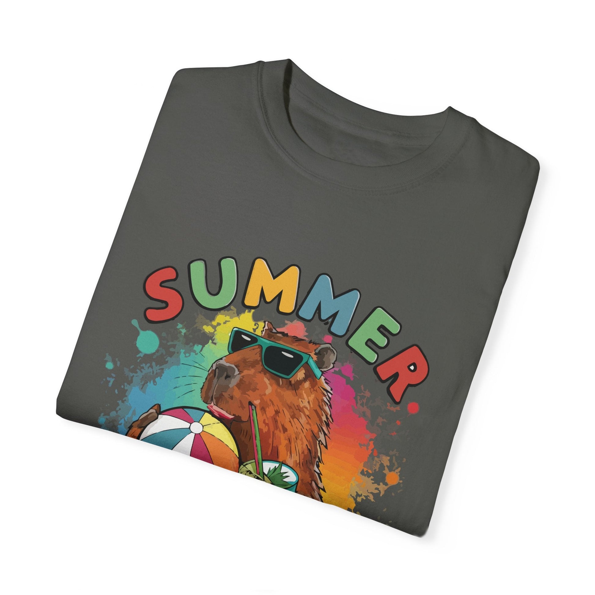 Capybara Shirt Summer Vibes for Yoga Instructor Top T - shirt - Bebe Buchi