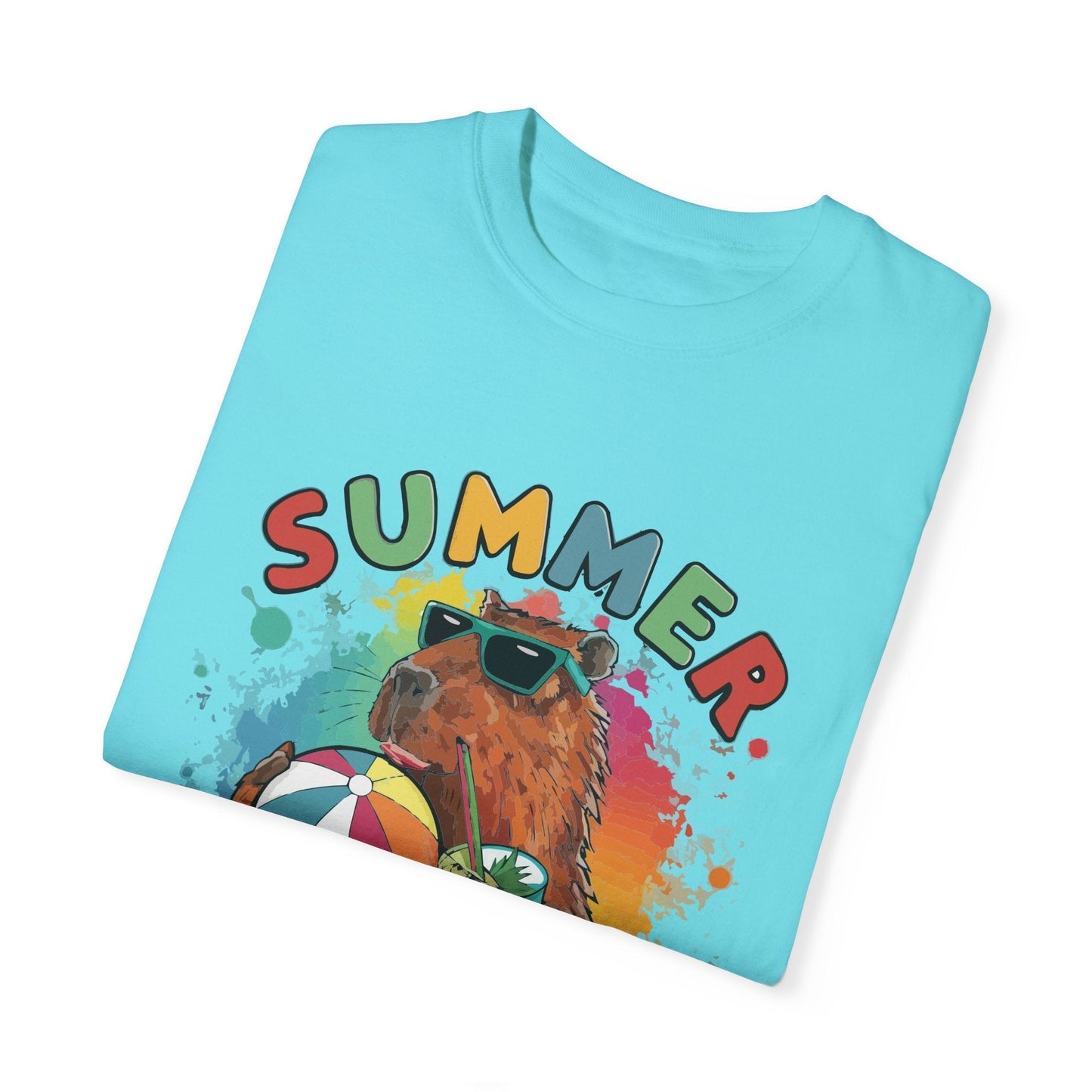 Capybara Shirt Summer Vibes for Yoga Instructor Top T - shirt - Bebe Buchi