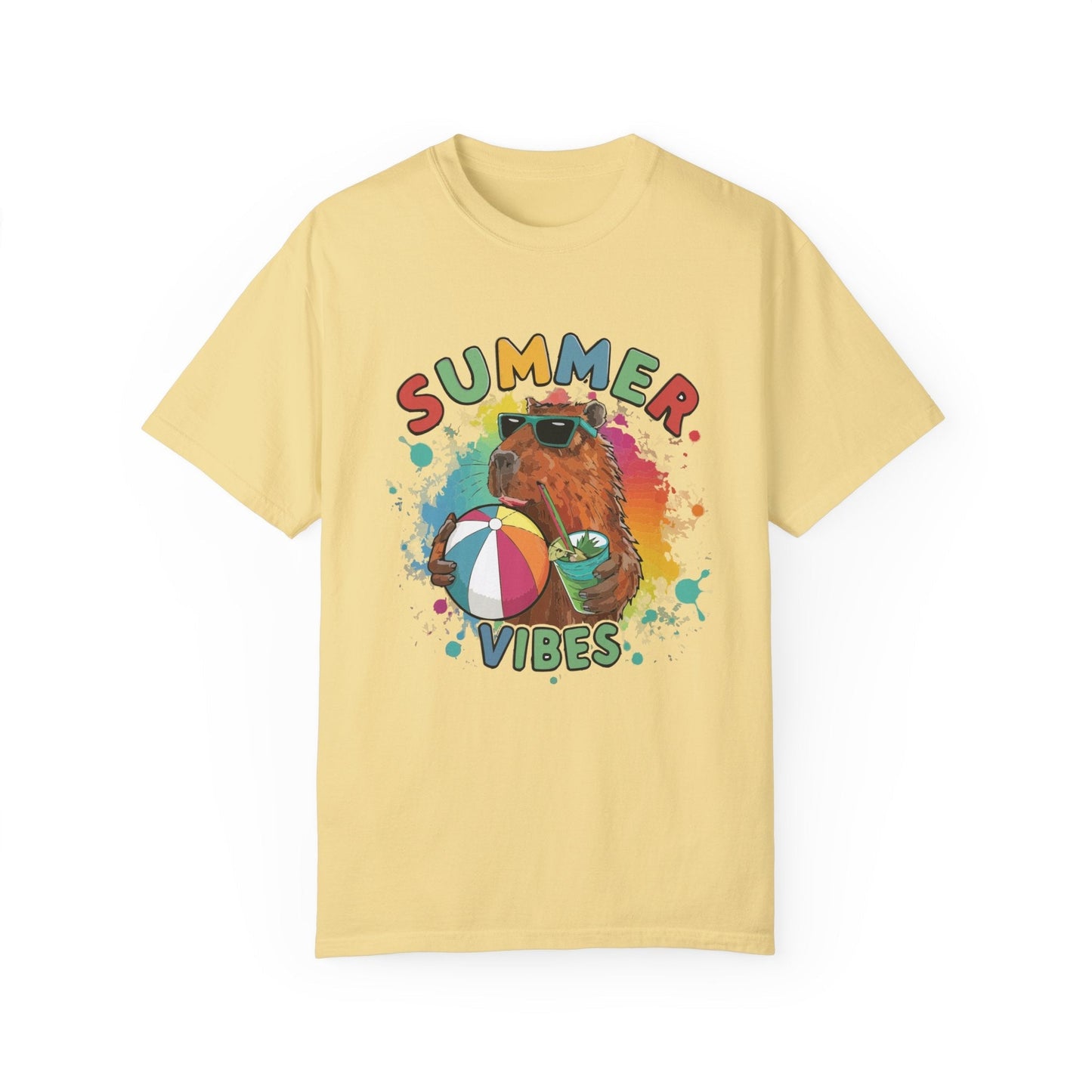 Capybara Shirt Summer Vibes for Yoga Instructor Top T - shirt - Bebe Buchi