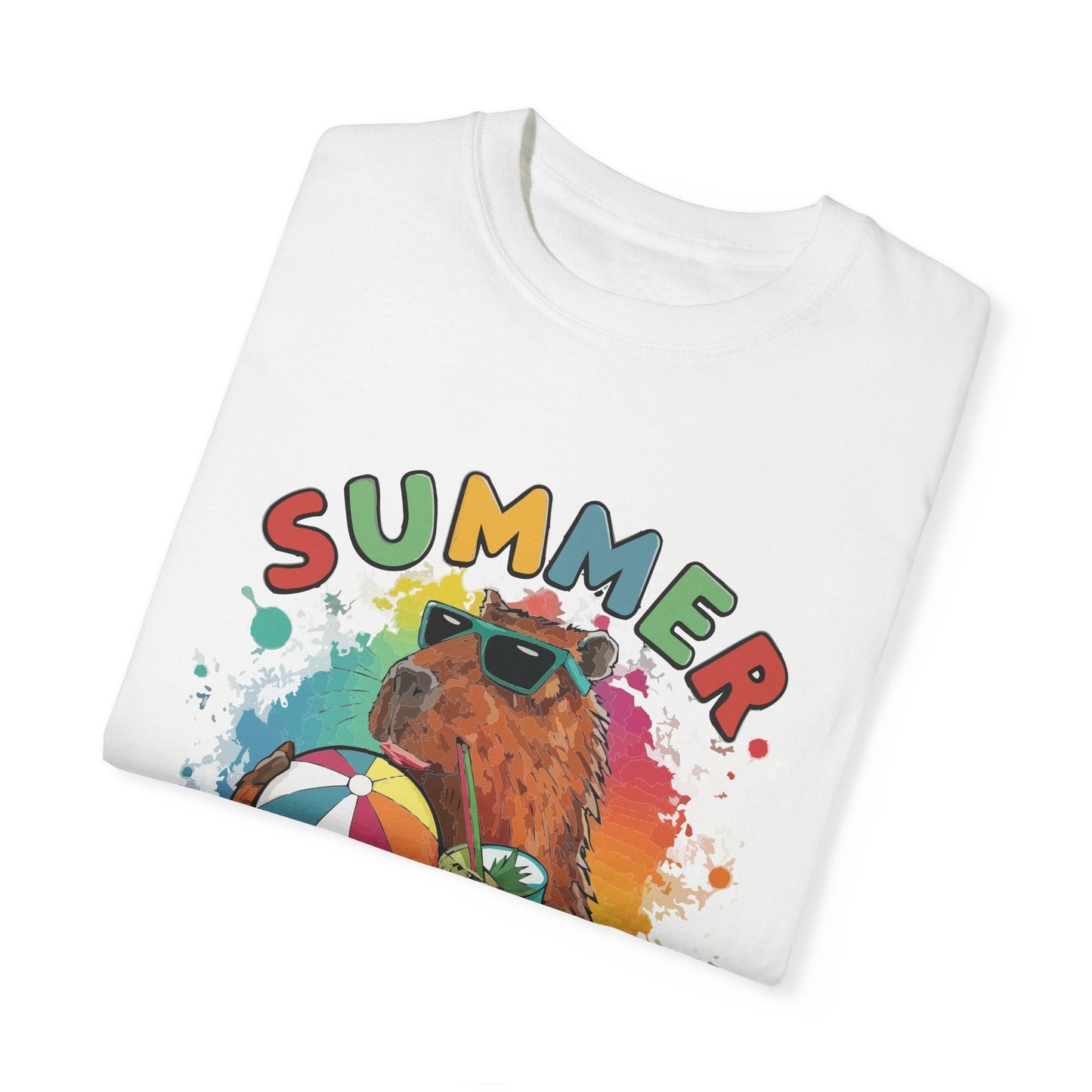 Capybara Shirt Summer Vibes for Yoga Instructor Top T - shirt - Bebe Buchi