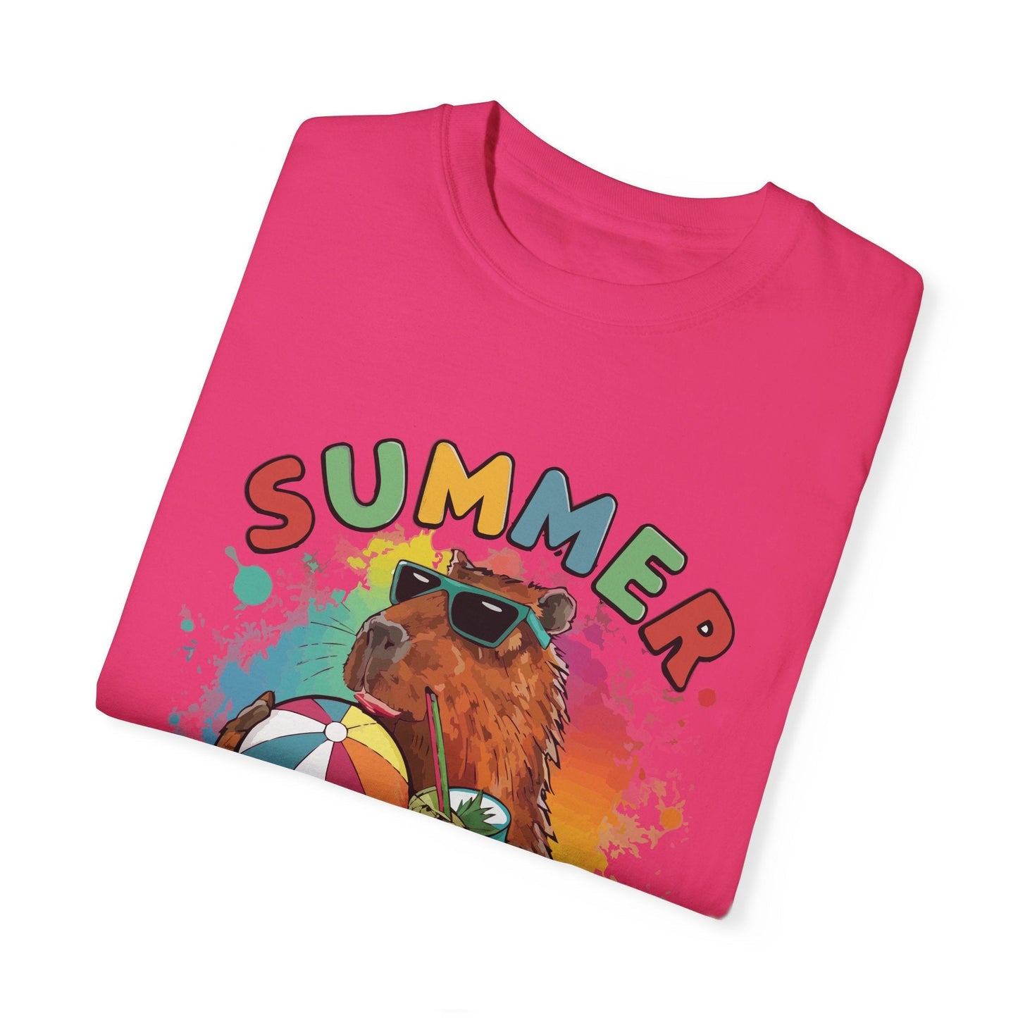 Capybara Shirt Summer Vibes for Yoga Instructor Top T - shirt - Bebe Buchi