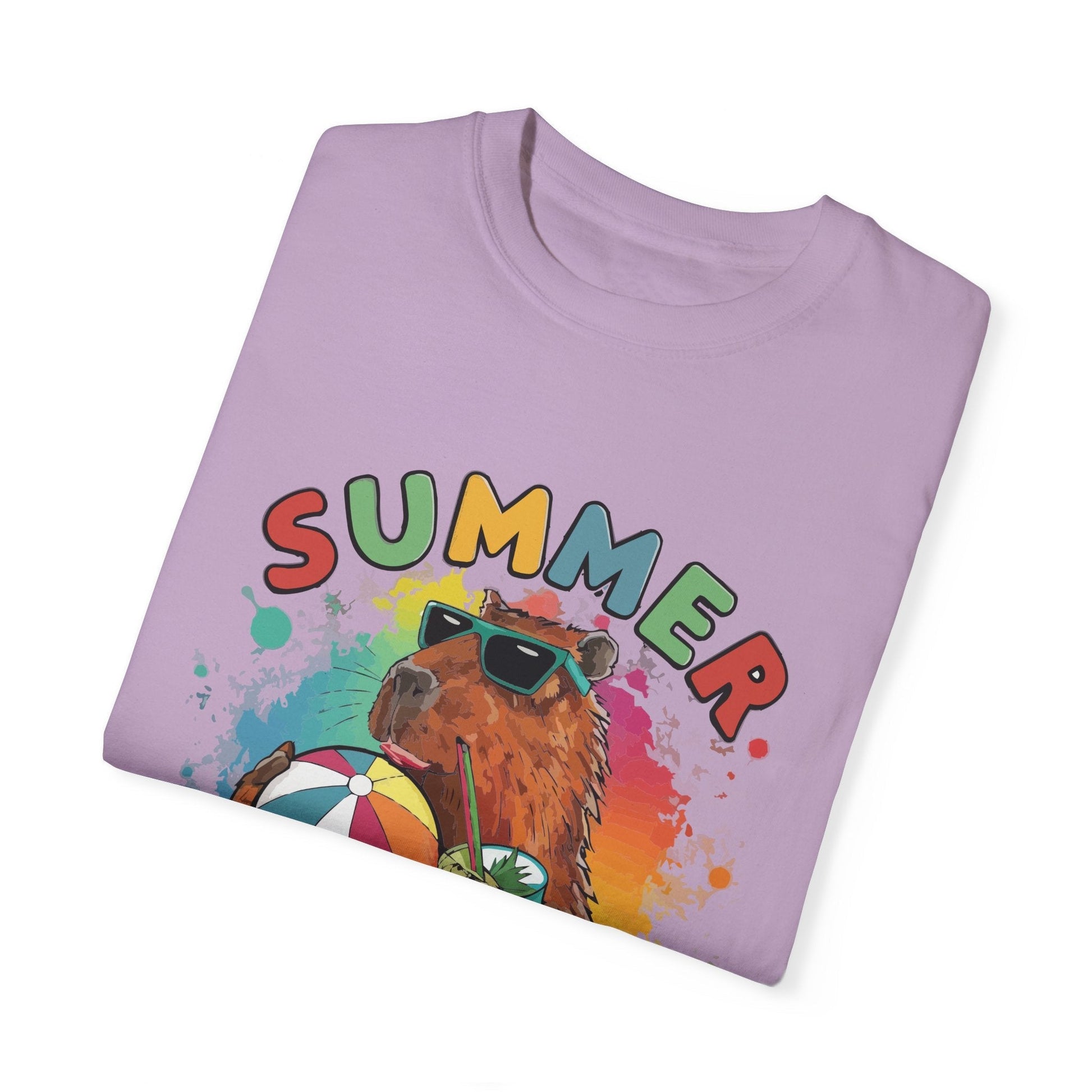 Capybara Shirt Summer Vibes for Yoga Instructor Top T - shirt - Bebe Buchi