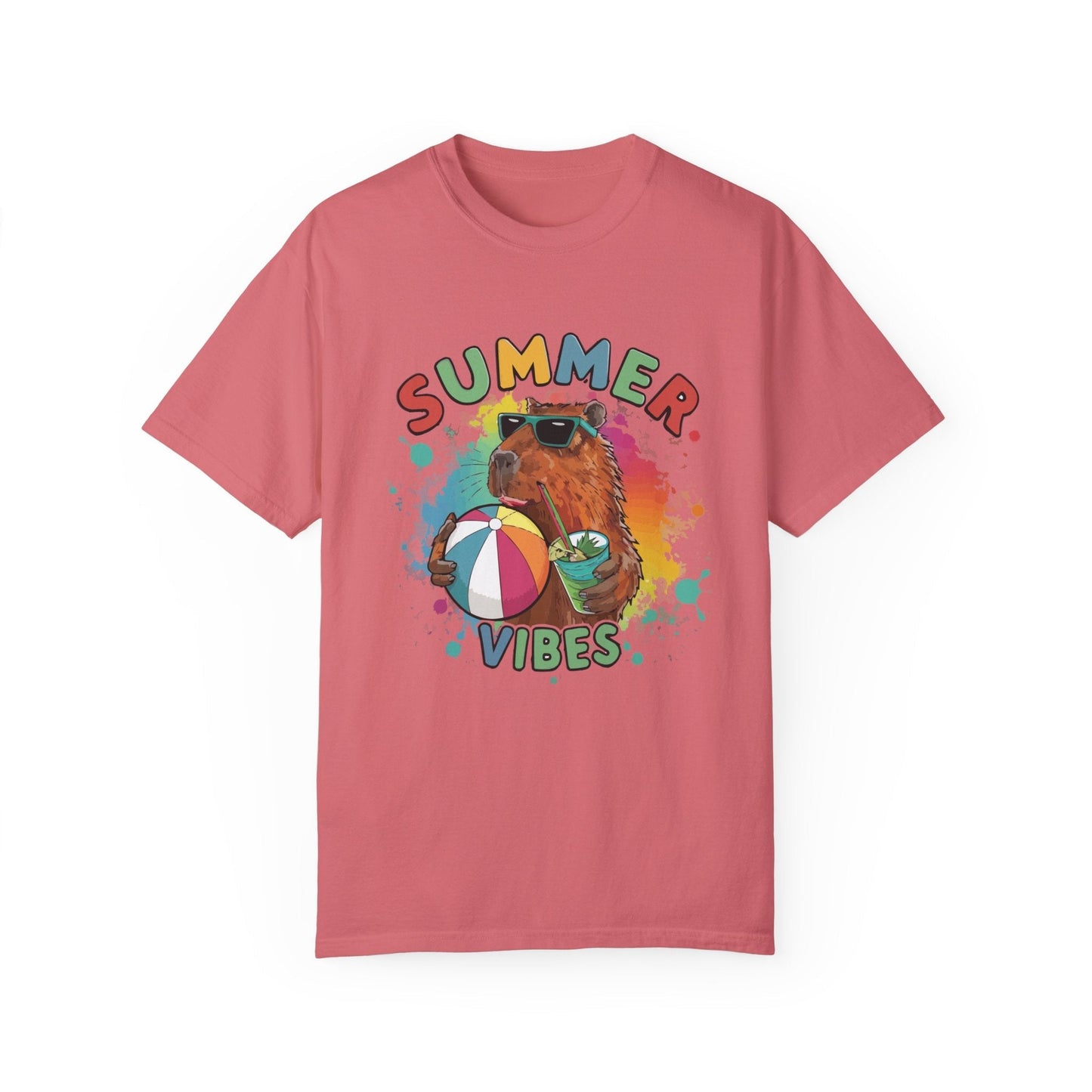 Capybara Shirt Summer Vibes for Yoga Instructor Top T - shirt - Bebe Buchi