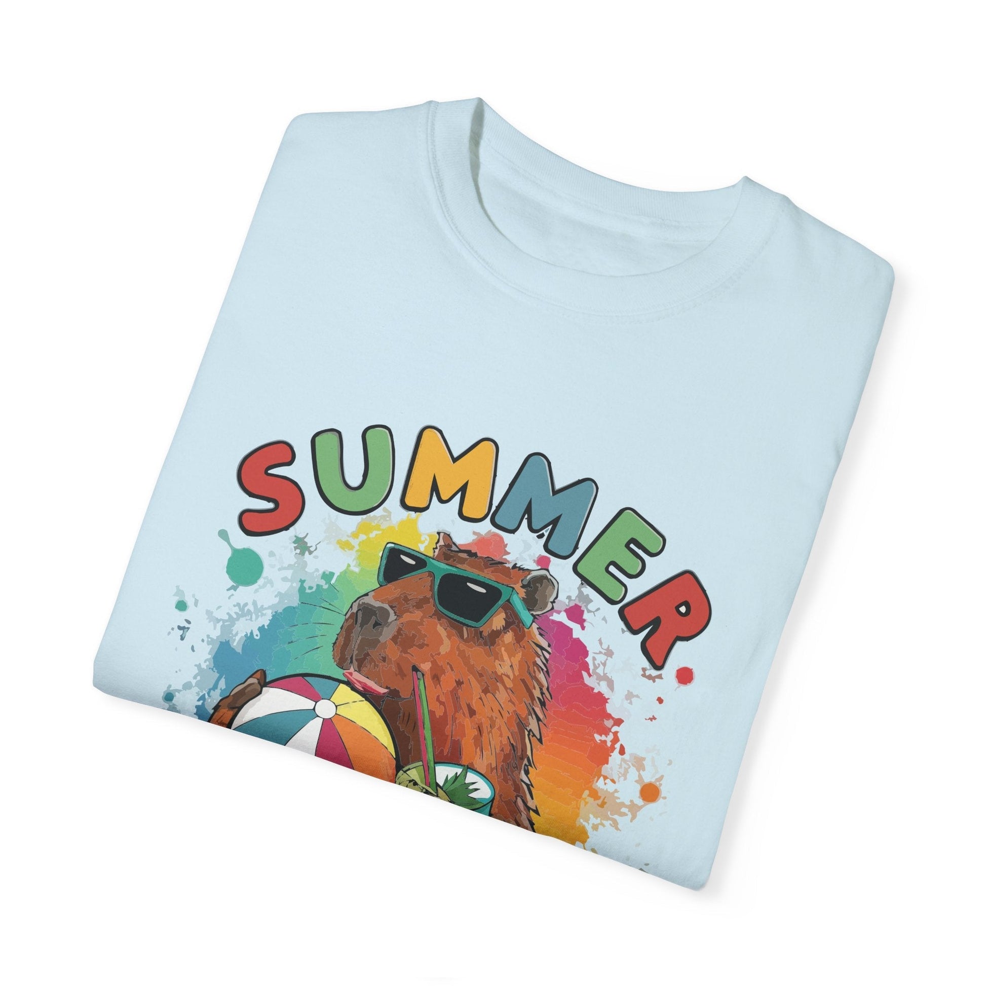 Capybara Shirt Summer Vibes for Yoga Instructor Top T - shirt - Bebe Buchi