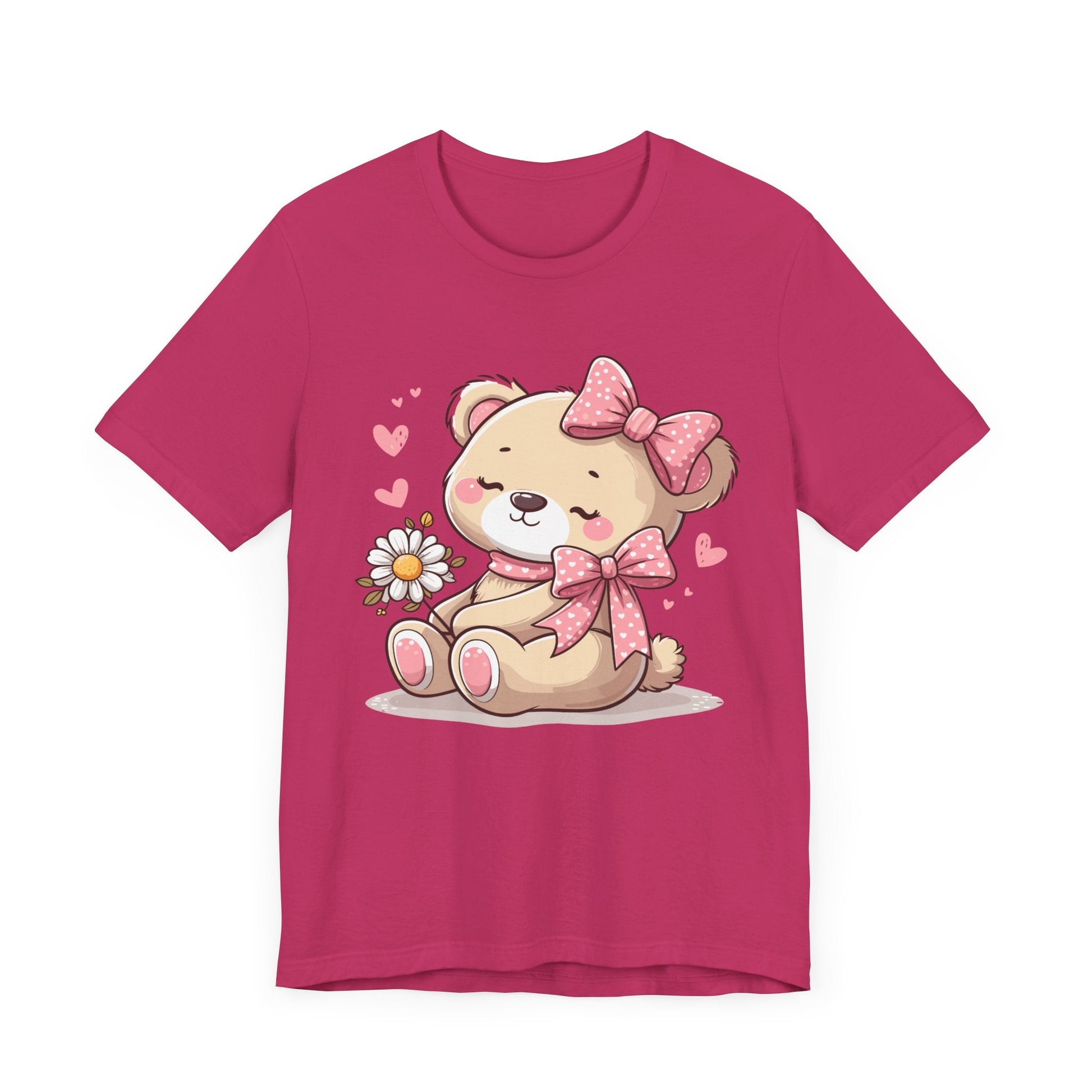 Coquette Teddy Bear Aesthetic Unisex Jersey Short Sleeve Tee - Bebe Buchi