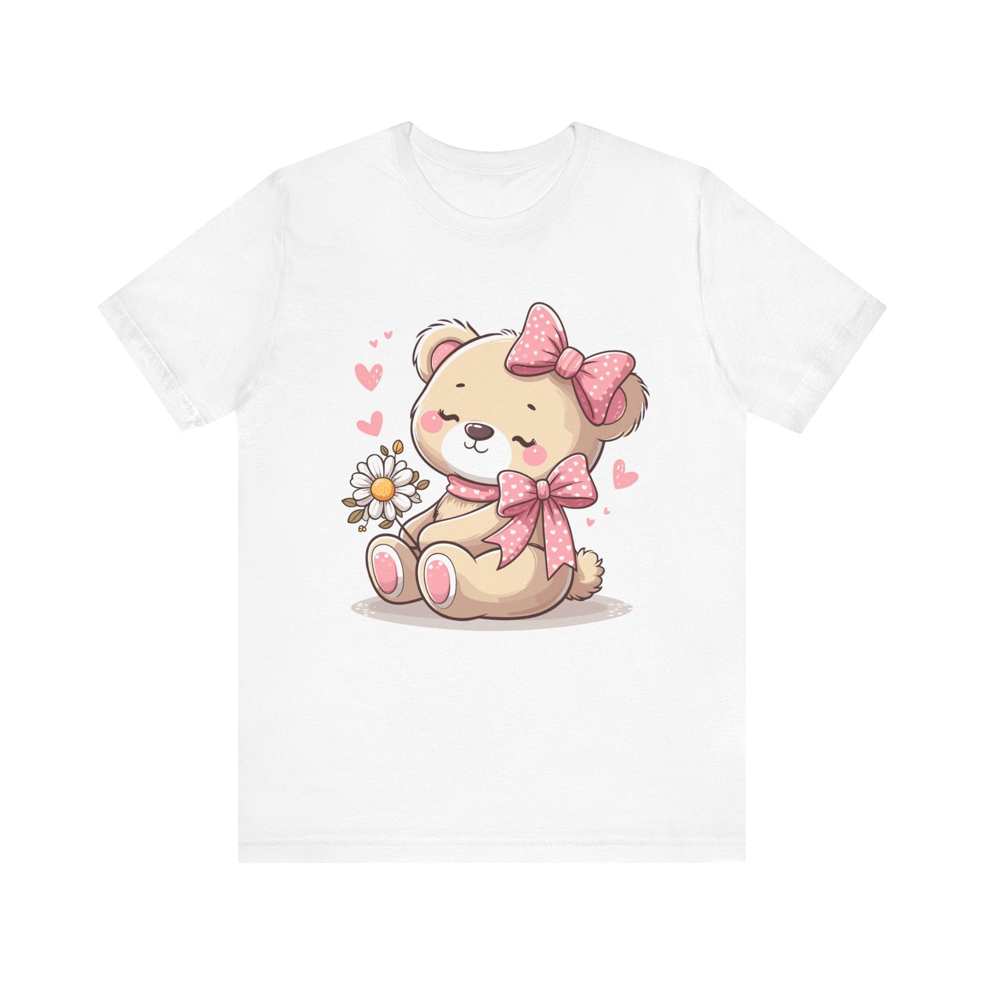 Coquette Teddy Bear Aesthetic Unisex Jersey Short Sleeve Tee - Bebe Buchi