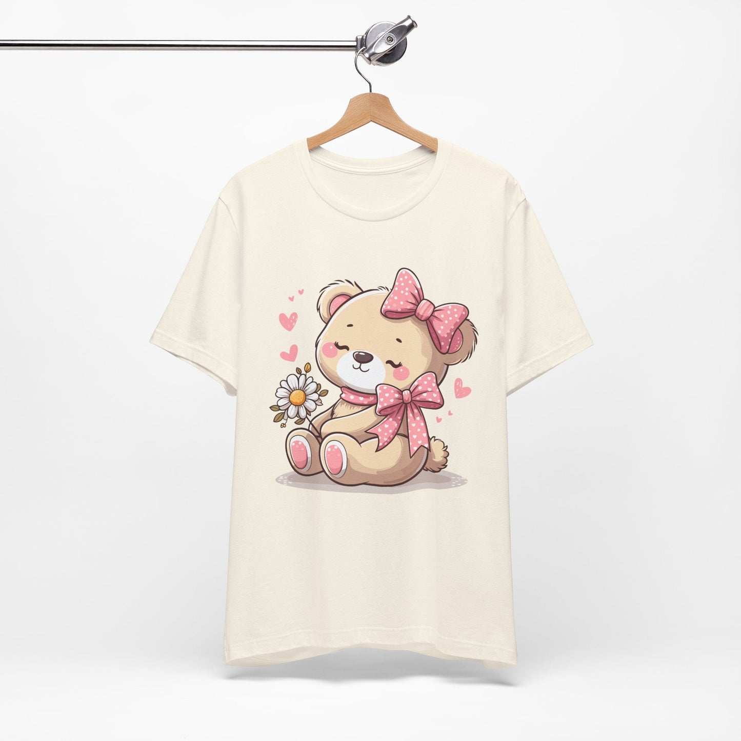 Coquette Teddy Bear Aesthetic Unisex Jersey Short Sleeve Tee - Bebe Buchi