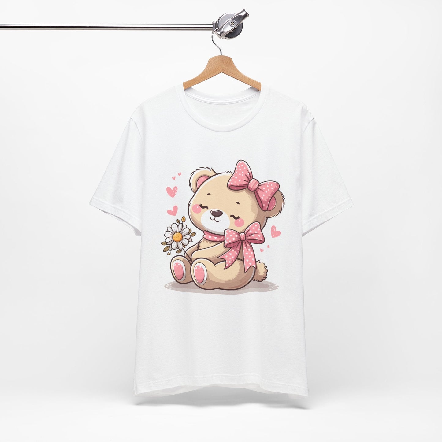 Coquette Teddy Bear Aesthetic Unisex Jersey Short Sleeve Tee - Bebe Buchi