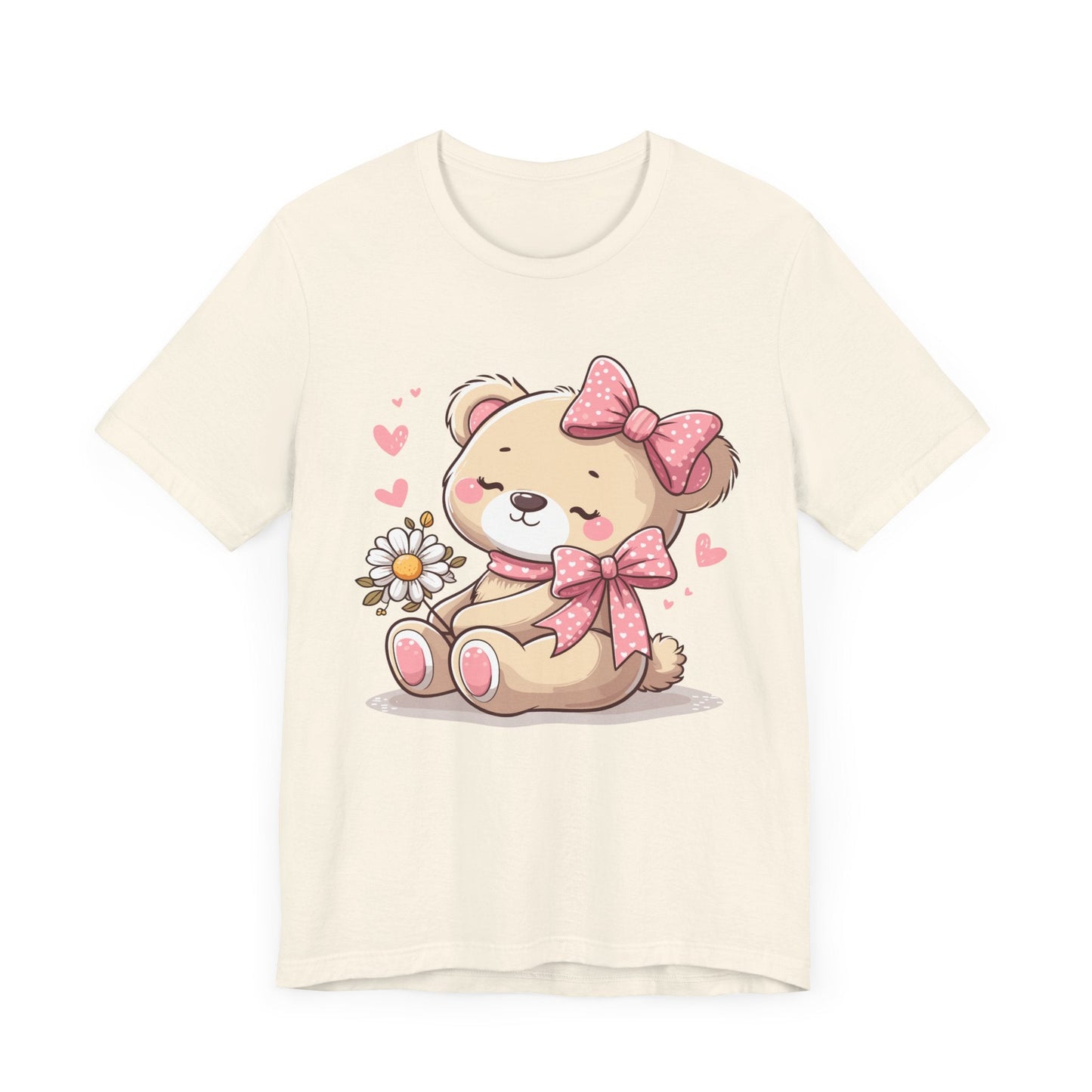 Coquette Teddy Bear Aesthetic Unisex Jersey Short Sleeve Tee - Bebe Buchi