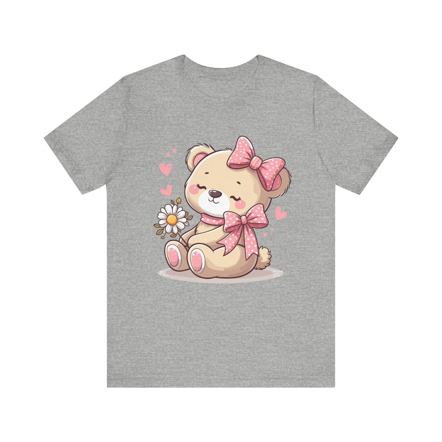 Coquette Teddy Bear Aesthetic Unisex Jersey Short Sleeve Tee - Bebe Buchi