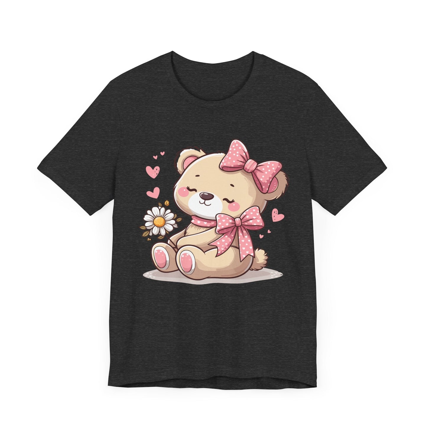 Coquette Teddy Bear Aesthetic Unisex Jersey Short Sleeve Tee - Bebe Buchi