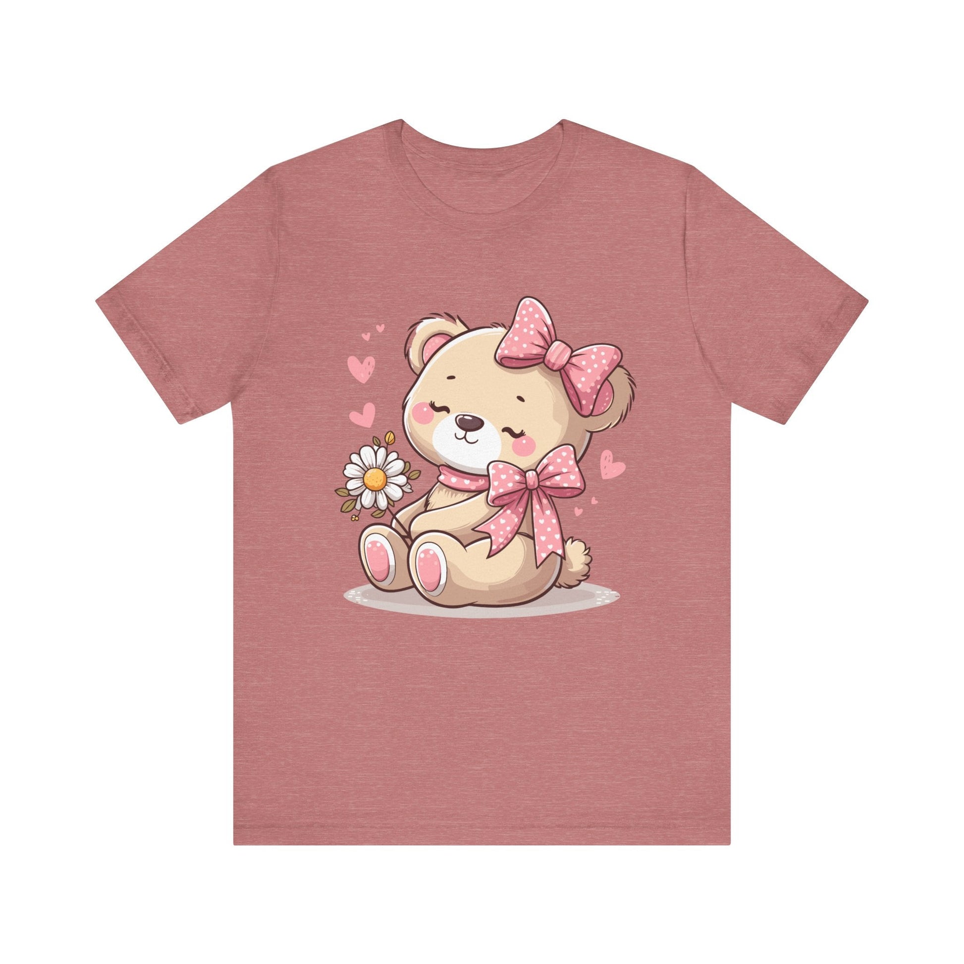 Coquette Teddy Bear Aesthetic Unisex Jersey Short Sleeve Tee - Bebe Buchi