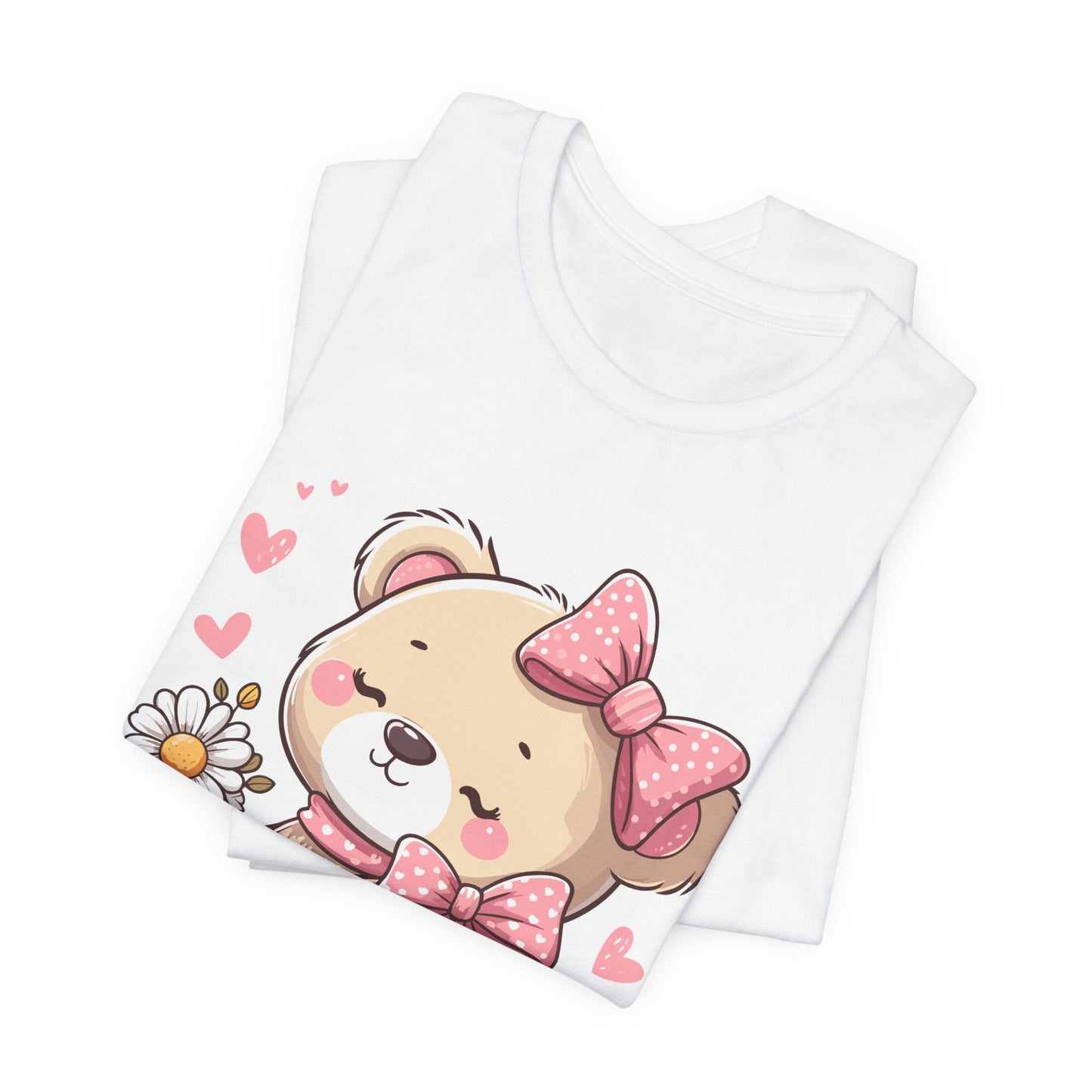 Coquette Teddy Bear Aesthetic Unisex Jersey Short Sleeve Tee - Bebe Buchi