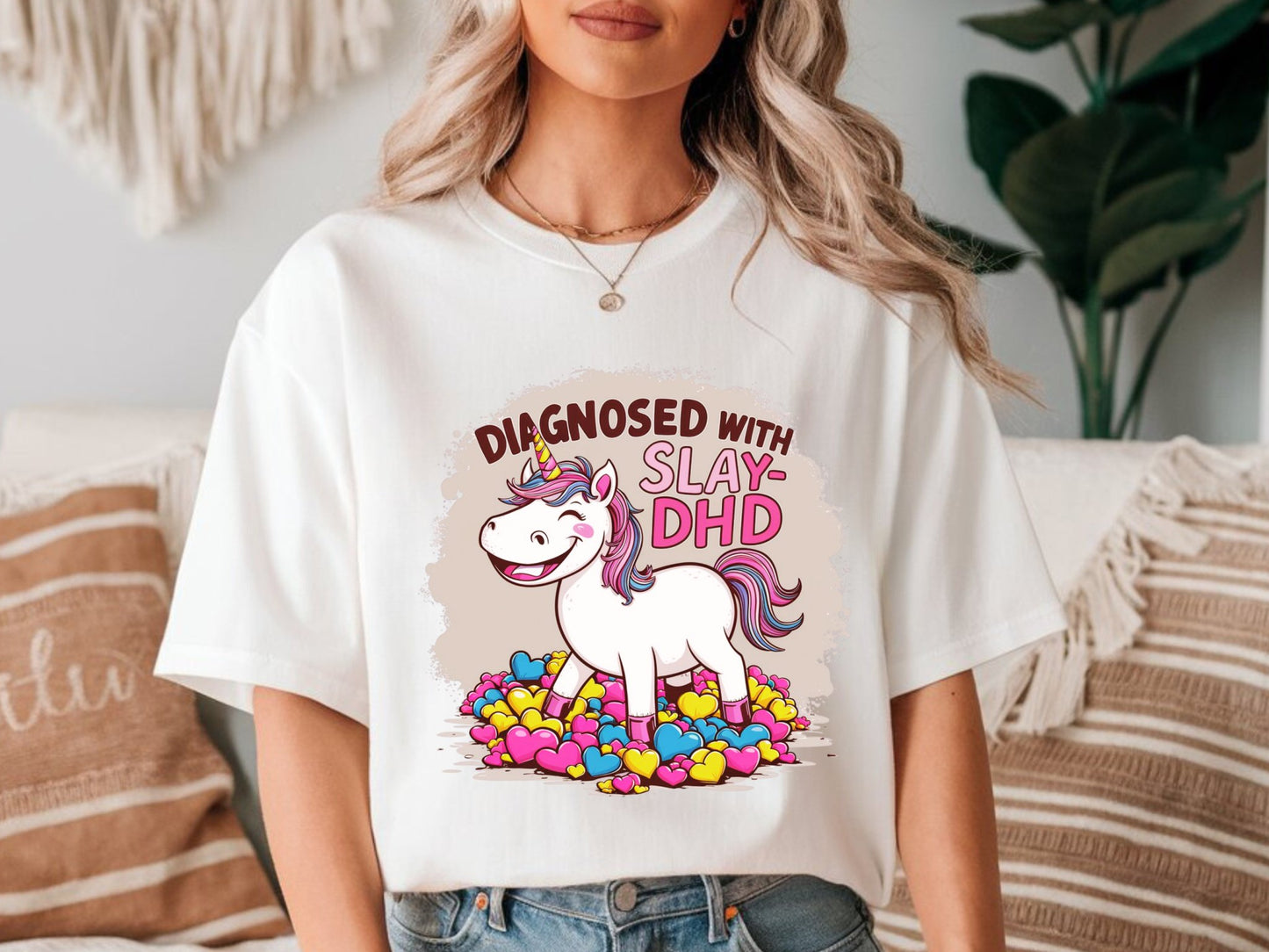 Diagnosed with Slay - DHD Funny T-Shirt Silly Meme Tee - Bebe Buchi