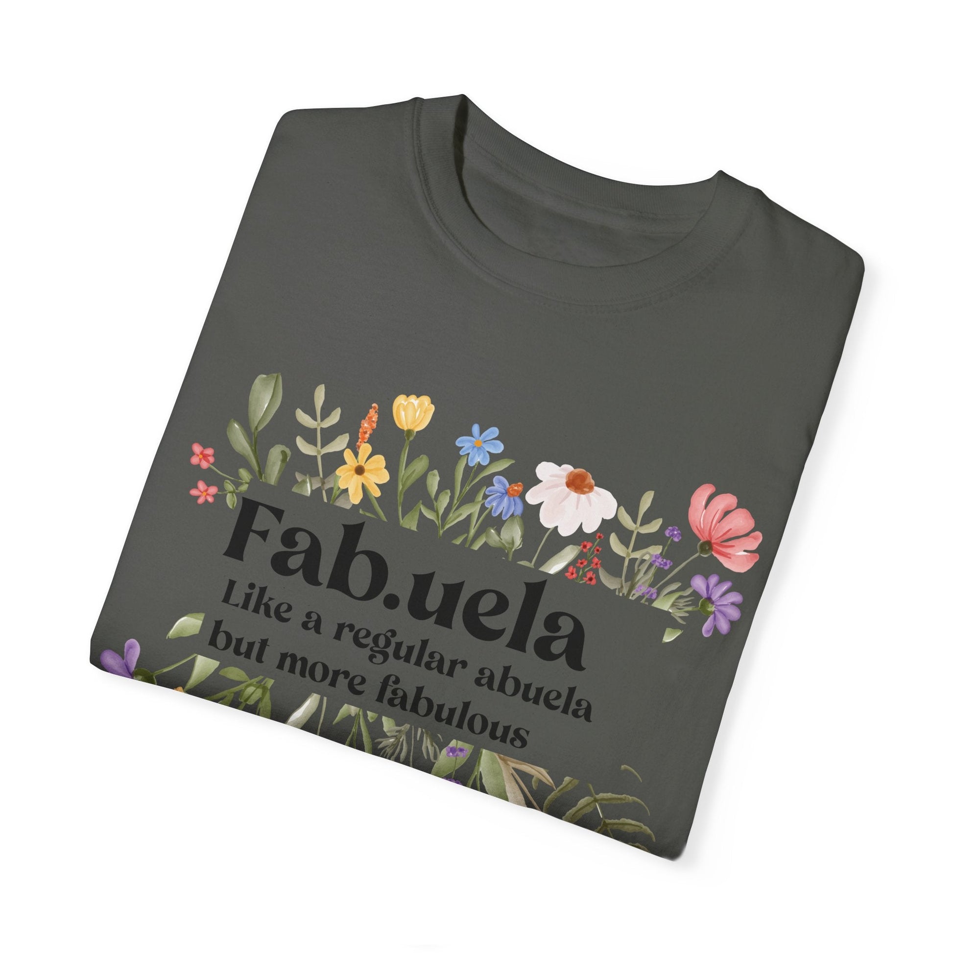 Fabuela Definition Tee - Spanish Grandma Shirt, Glamma Gift Baby Reveal Surprise for New Grandma Funny Abuela T-Shirt - Bebe Buchi