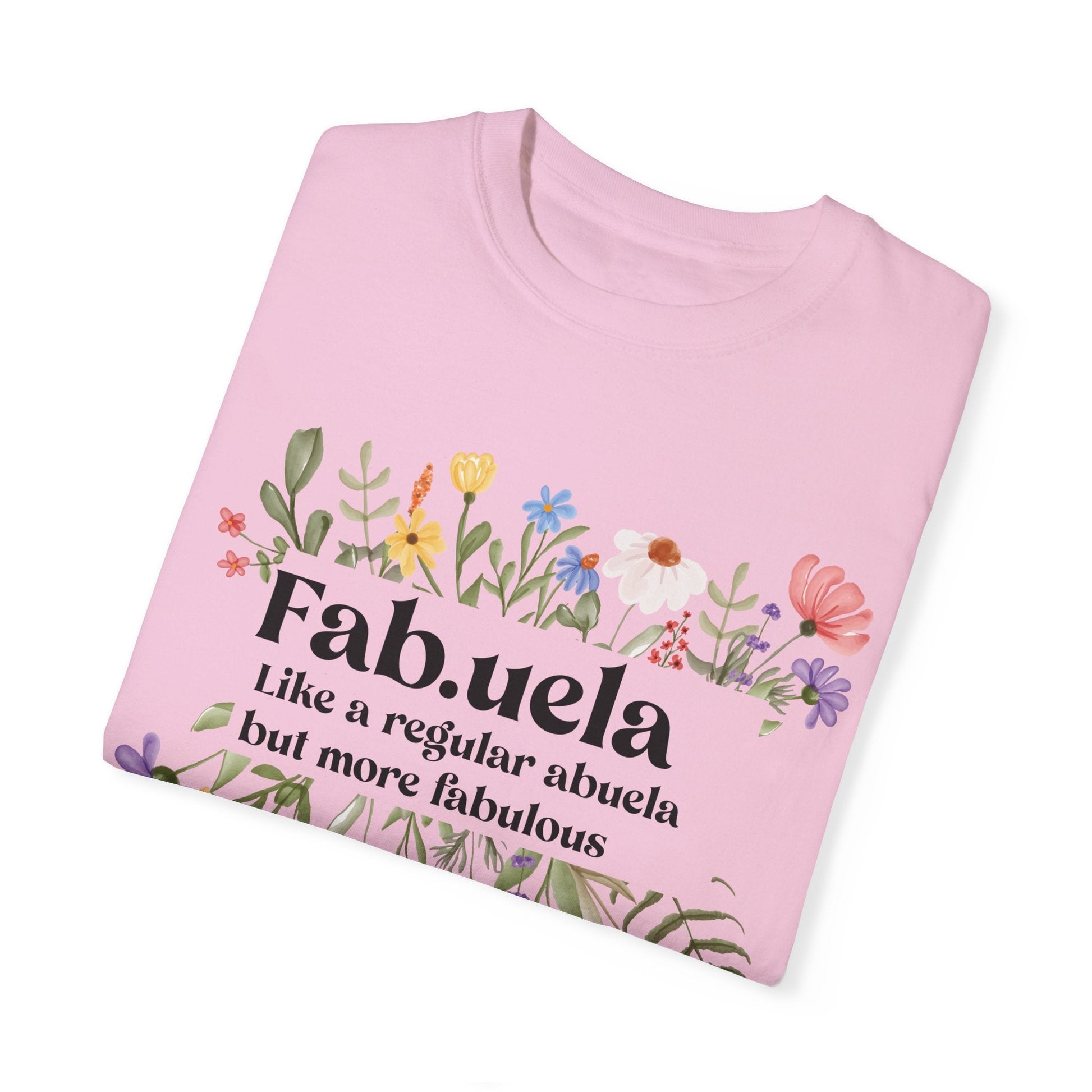 Fabuela Definition Tee - Spanish Grandma Shirt, Glamma Gift Baby Reveal Surprise for New Grandma Funny Abuela T-Shirt - Bebe Buchi