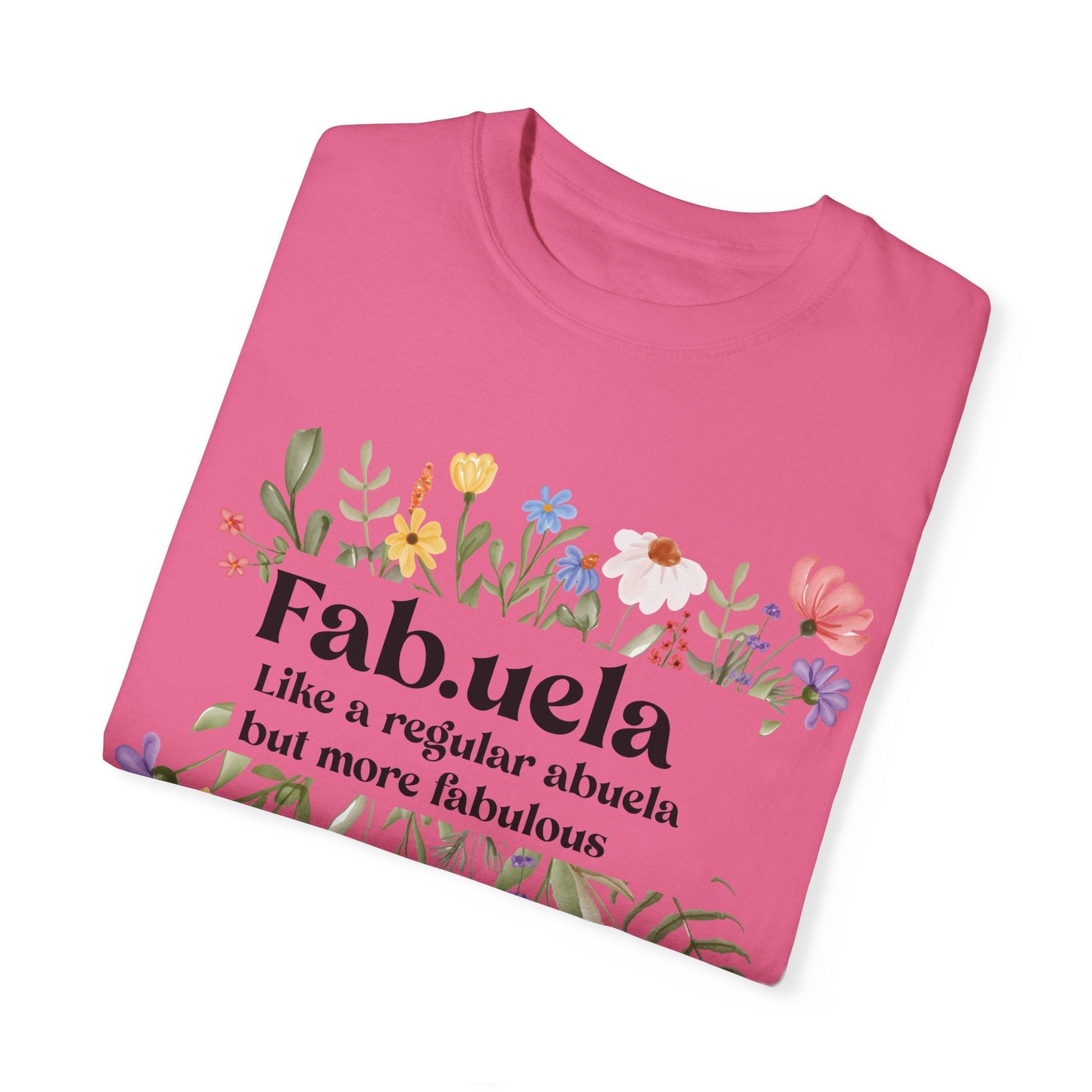 Fabuela Definition Tee - Spanish Grandma Shirt, Glamma Gift Baby Reveal Surprise for New Grandma Funny Abuela T-Shirt - Bebe Buchi