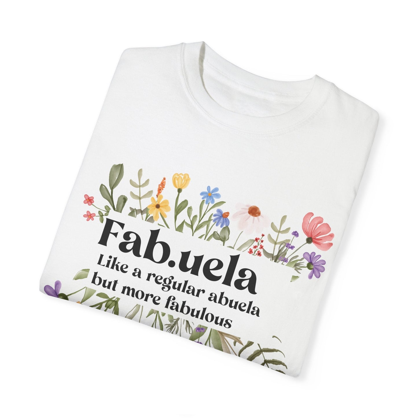 Fabuela Definition Tee - Spanish Grandma Shirt, Glamma Gift Baby Reveal Surprise for New Grandma Funny Abuela T-Shirt - Bebe Buchi