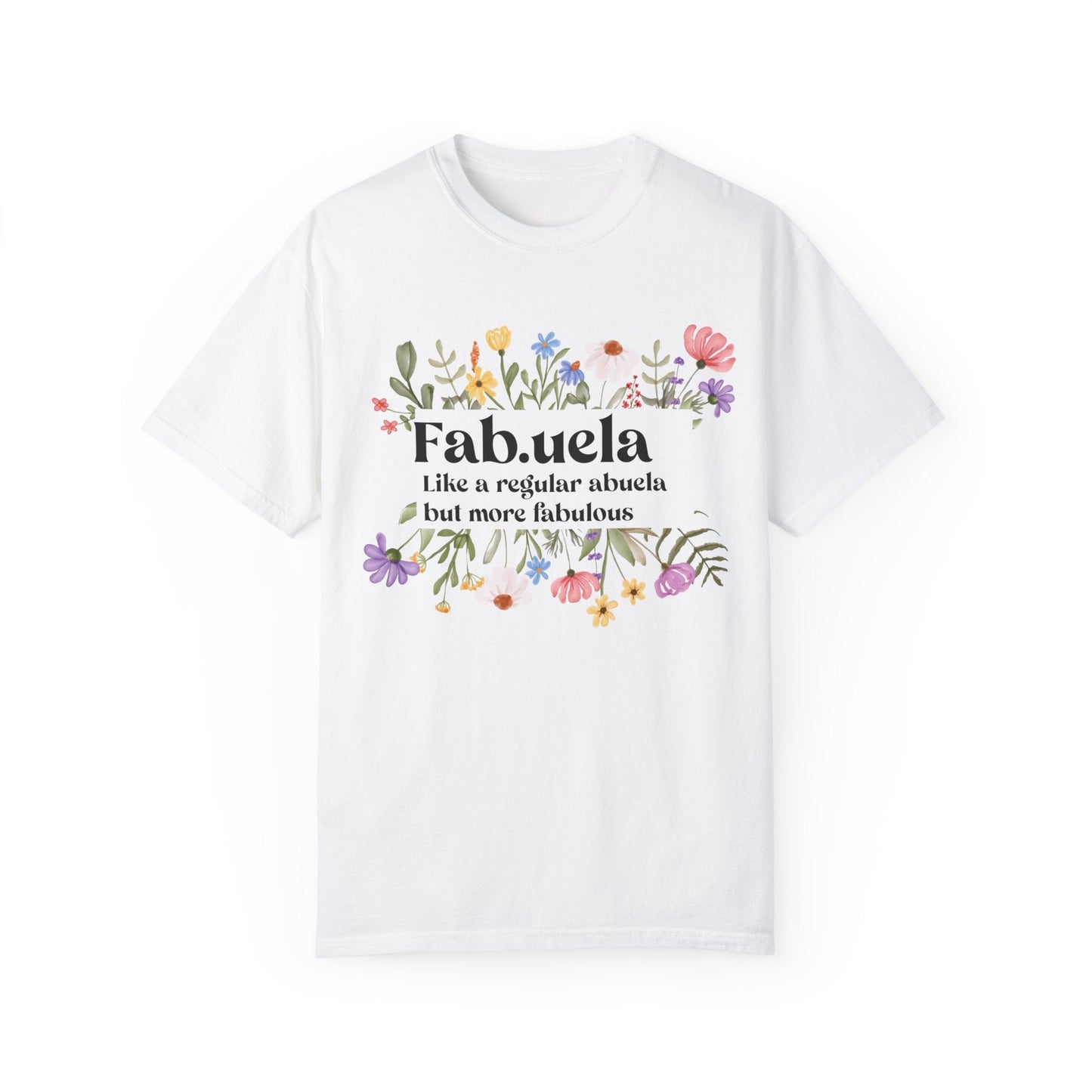 Fabuela Definition Tee - Spanish Grandma Shirt, Glamma Gift Baby Reveal Surprise for New Grandma Funny Abuela T-Shirt - Bebe Buchi