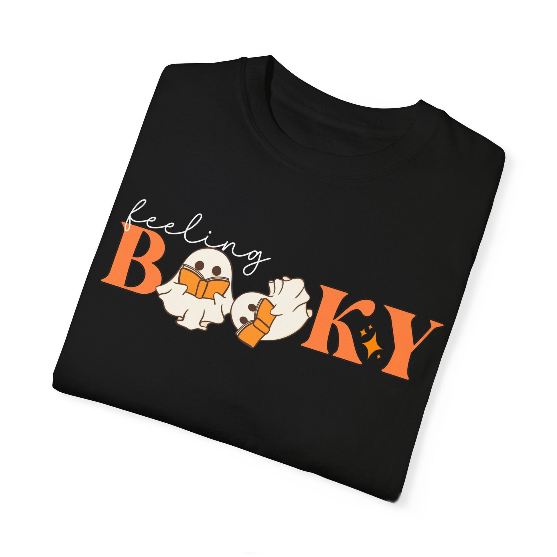 Feeling Booky Ghosts Reading Books Shirt, Books Lover Ghost Gift, Cute Little Ghost Shirt, Womens Halloween Shirt, Spooky Season Shirt Tee - Bebe Buchi