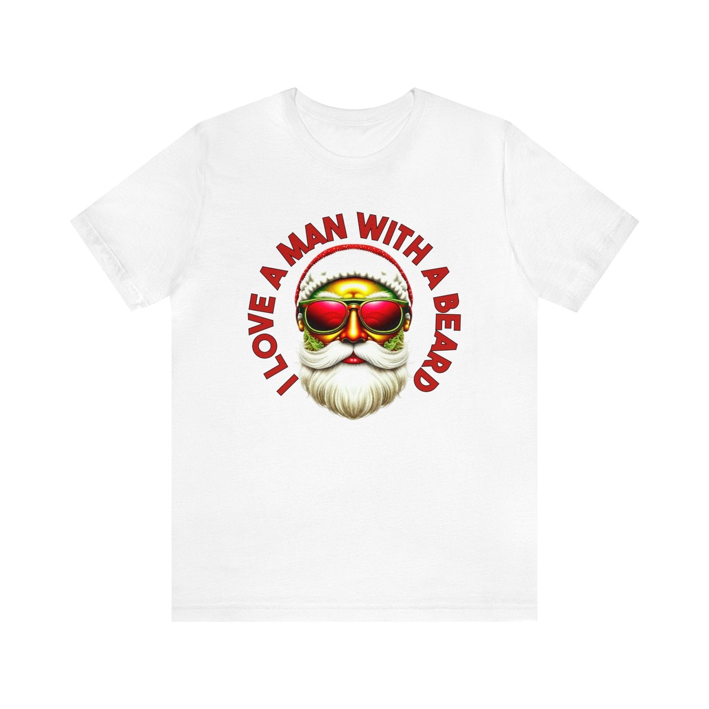 I Love a Man with a Beard Santa Christmas T-shirt, Funny Santa Beard Shirt - Bebe Buchi