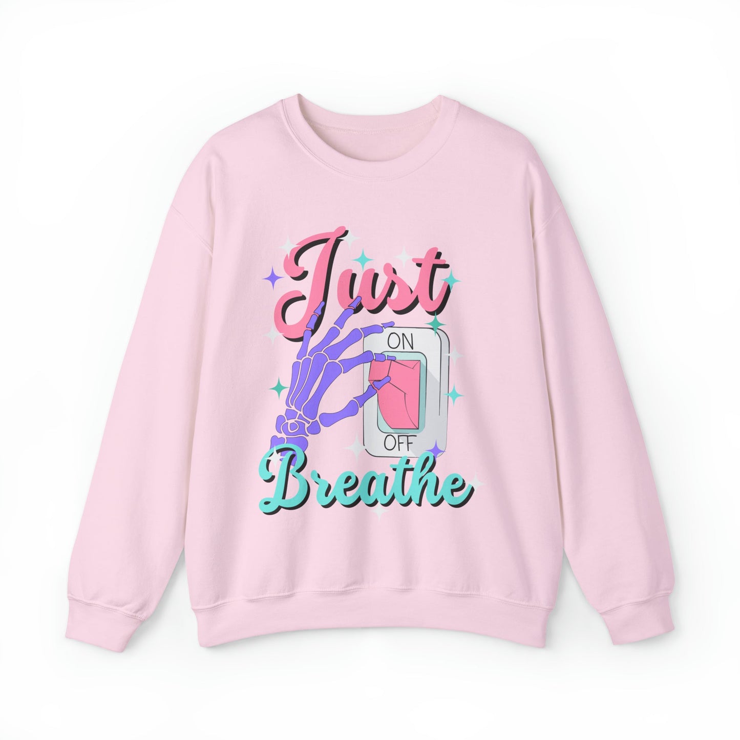 Just Breathe Unisex Heavy Blend™ Crewneck Sweatshirt - Bebe Buchi