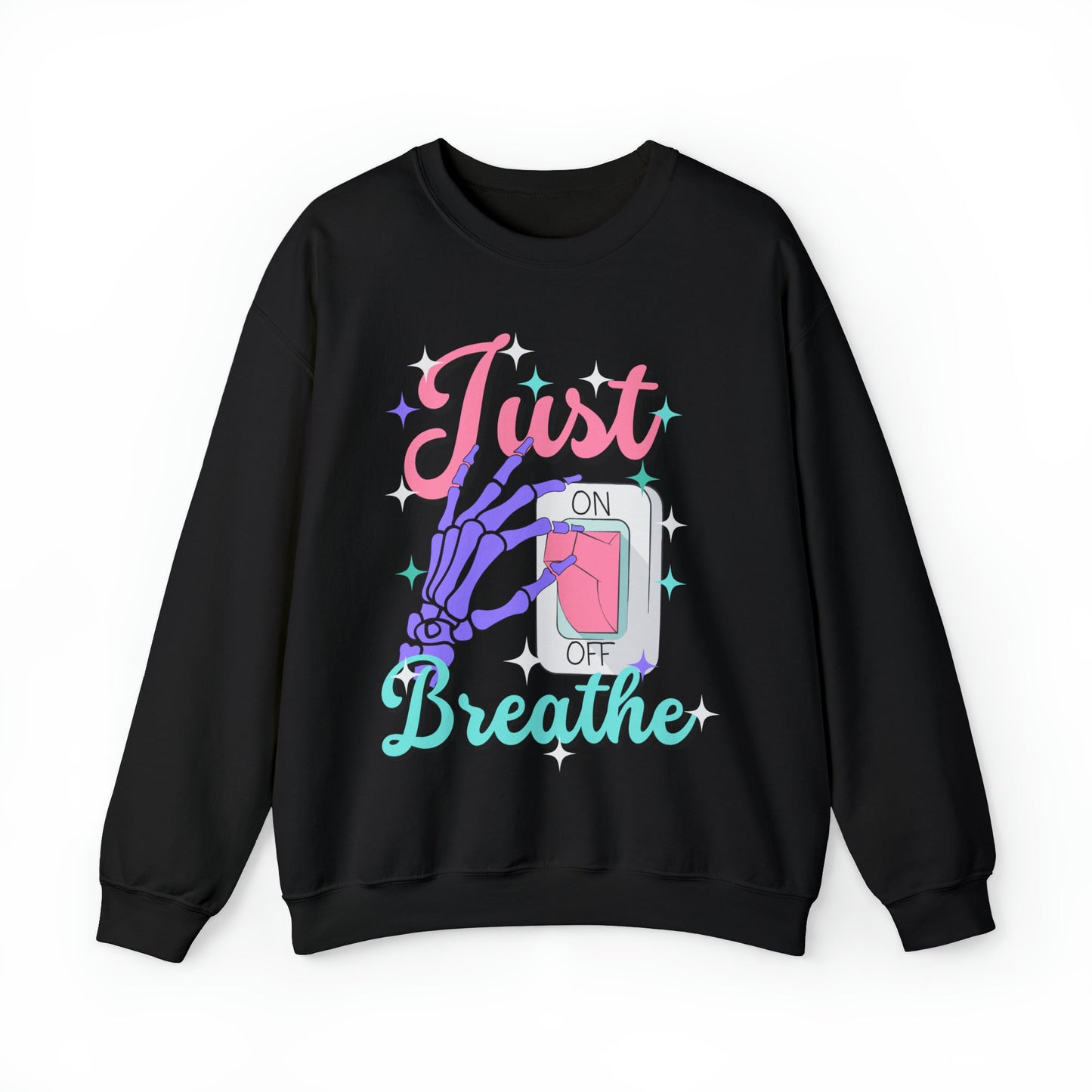 Just Breathe Unisex Heavy Blend™ Crewneck Sweatshirt - Bebe Buchi