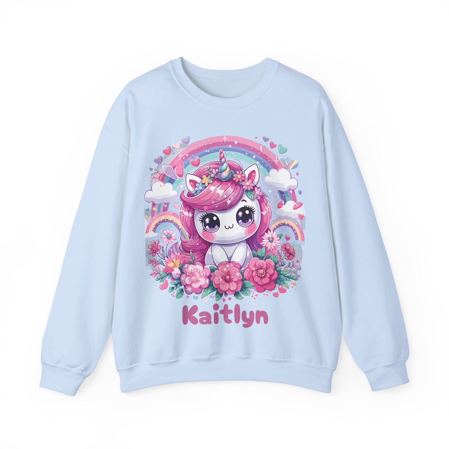 Kawaii Unicorn Unisex Heavy Blend™ Crewneck Sweatshirt - Bebe Buchi