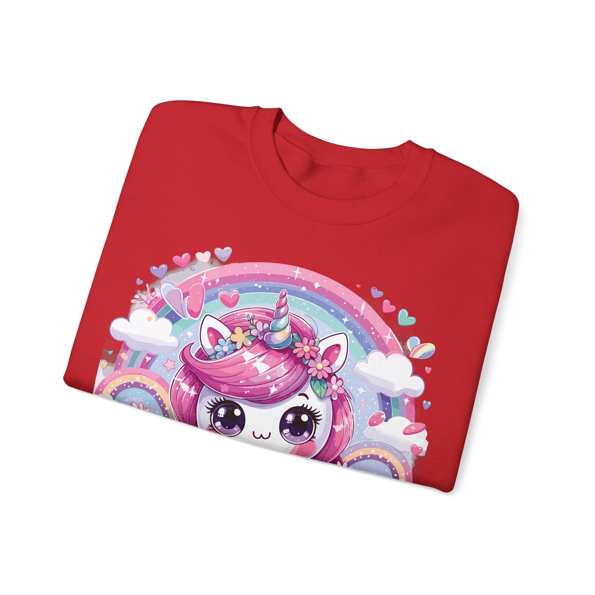 Kawaii Unicorn Unisex Heavy Blend™ Crewneck Sweatshirt - Bebe Buchi