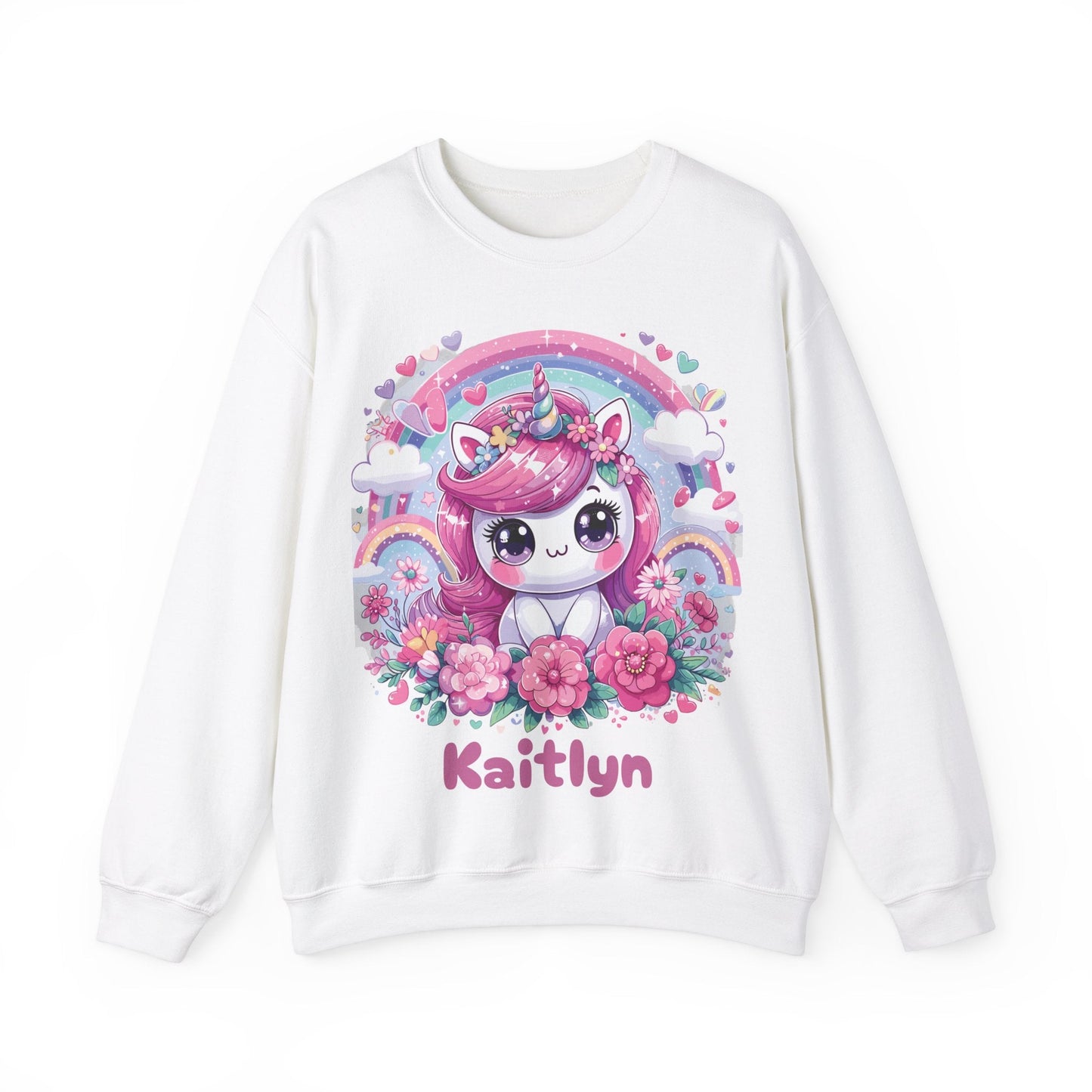 Kawaii Unicorn Unisex Heavy Blend™ Crewneck Sweatshirt - Bebe Buchi