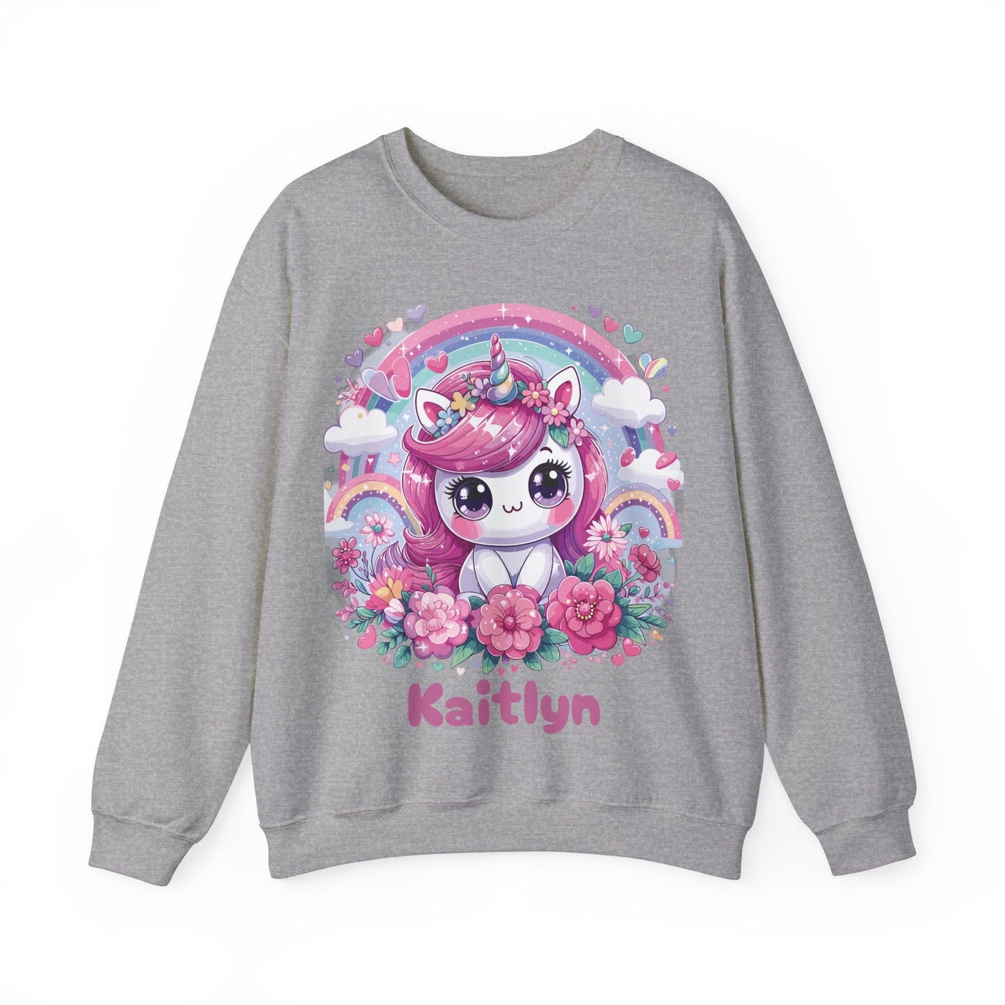 Kawaii Unicorn Unisex Heavy Blend™ Crewneck Sweatshirt - Bebe Buchi