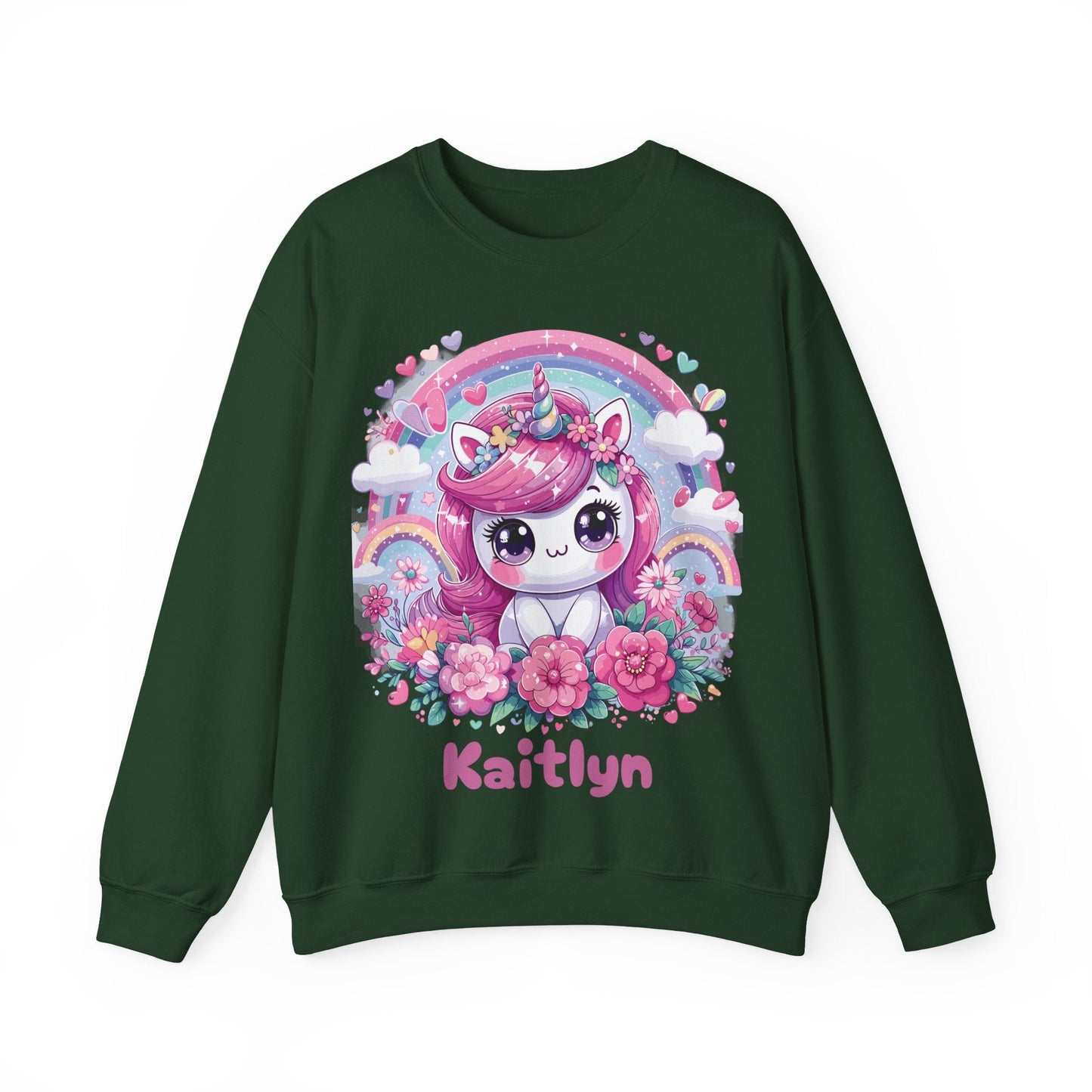 Kawaii Unicorn Unisex Heavy Blend™ Crewneck Sweatshirt - Bebe Buchi