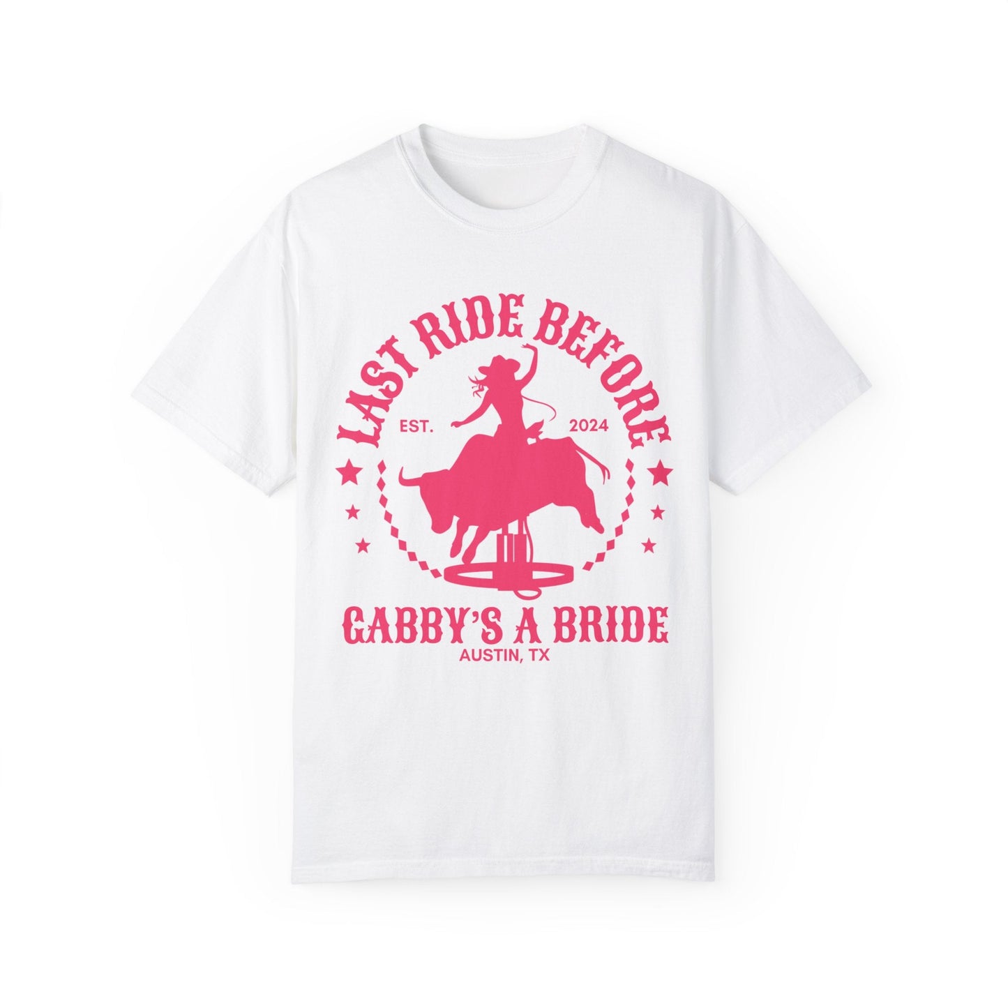 Last Ride Before Bachelorette Shirt, Personalized Location Western Bridal Party Shirt, Custom Western Bachelorette Shirt Western Bride Shirt - Bebe Buchi