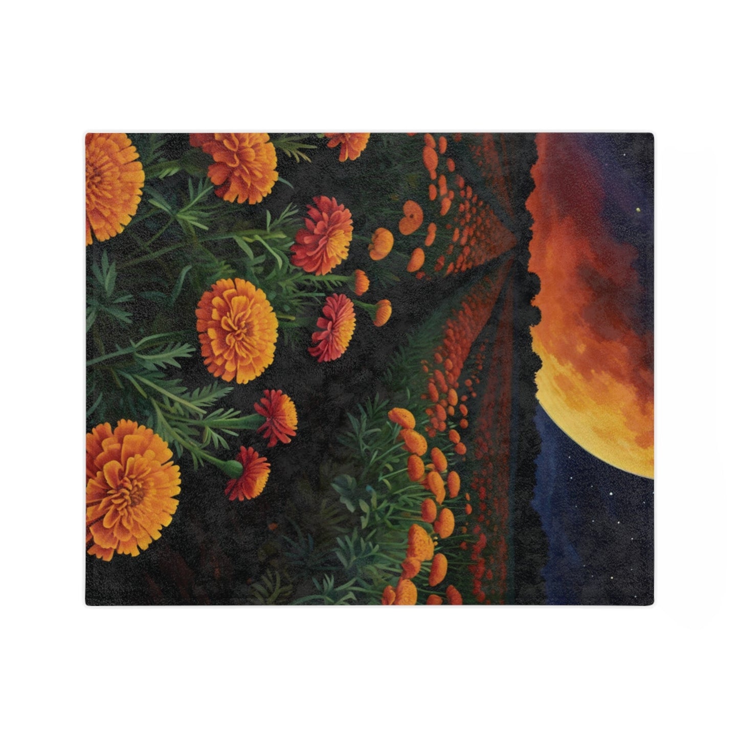 Marigolds Birth Flower October Birthday Custom Gift Halloween Blanket Cozy Blanket Season Birthday - Bebe Buchi