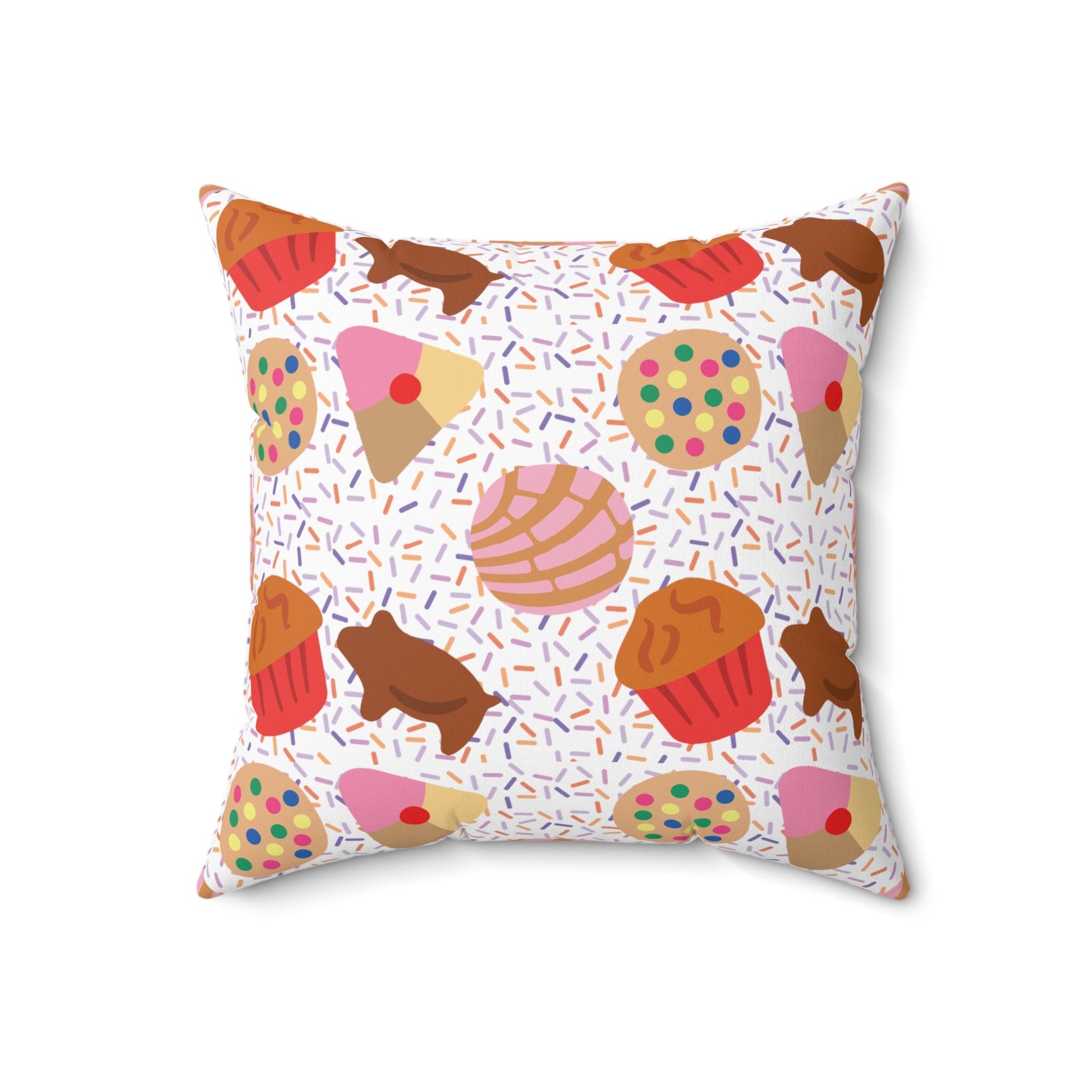 Pan Dulce Concha Spun Polyester Square Pillow - Bebe Buchi