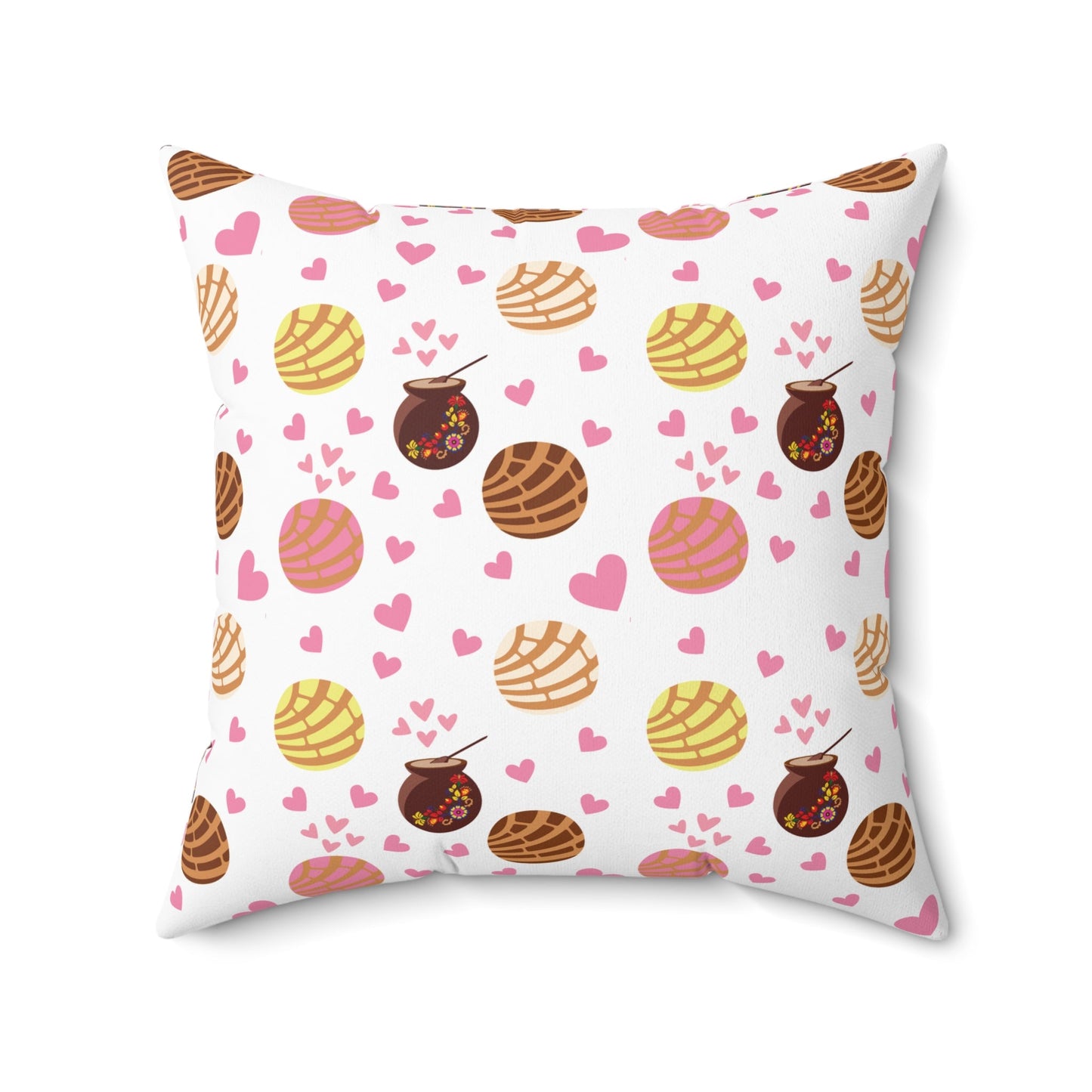 Pan Dulce Concha Spun Polyester Square Pillow - Bebe Buchi