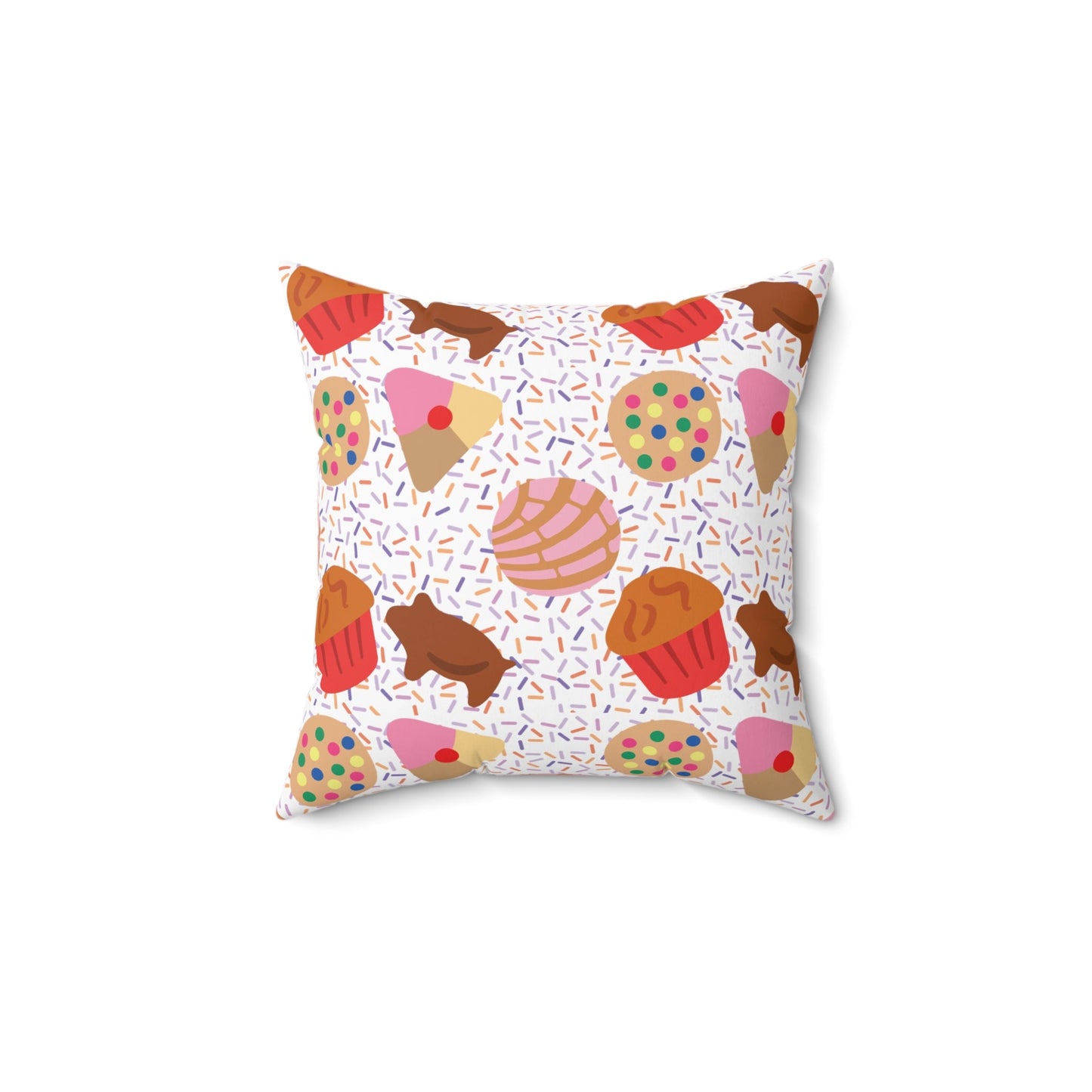 Pan Dulce Concha Spun Polyester Square Pillow - Bebe Buchi