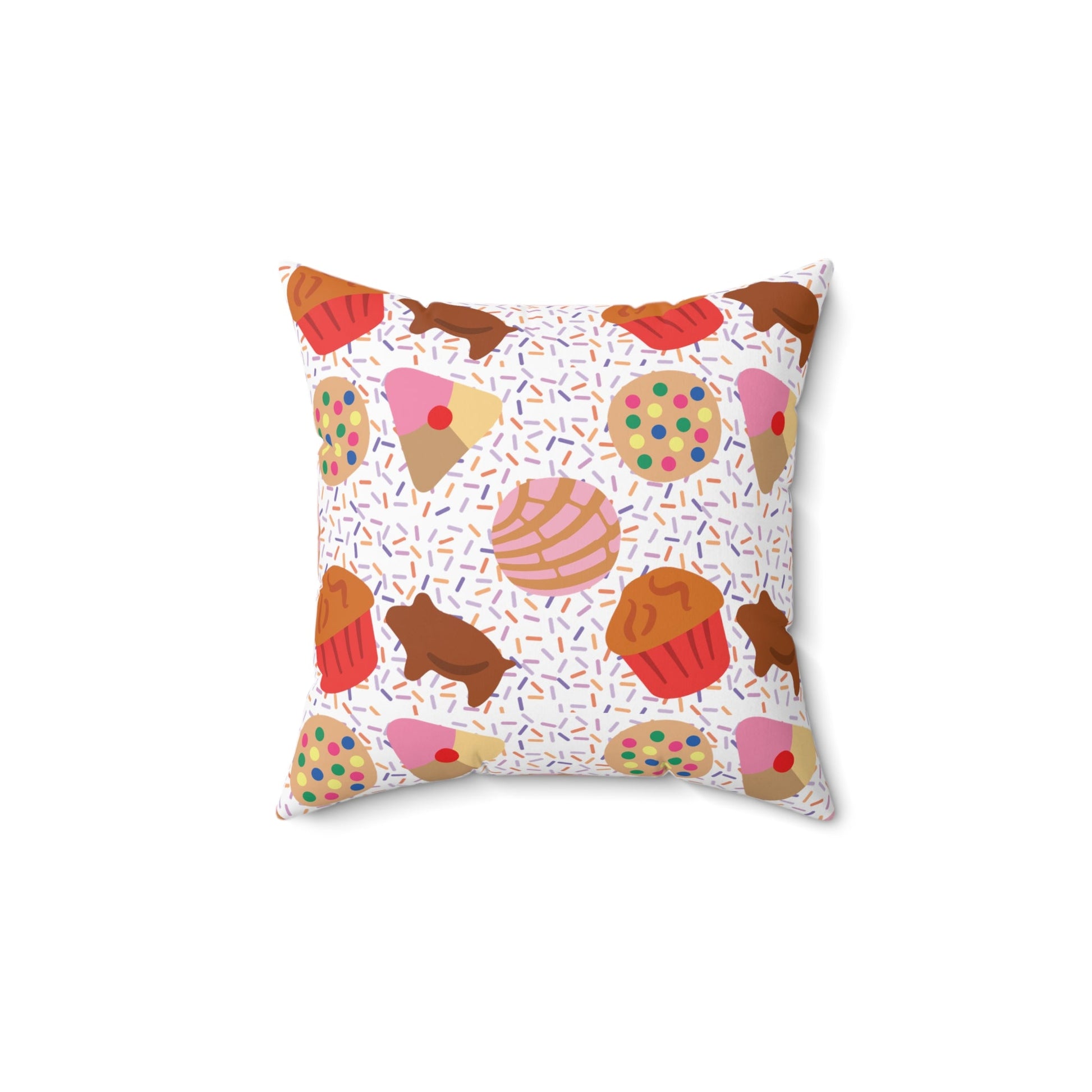 Pan Dulce Concha Spun Polyester Square Pillow - Bebe Buchi